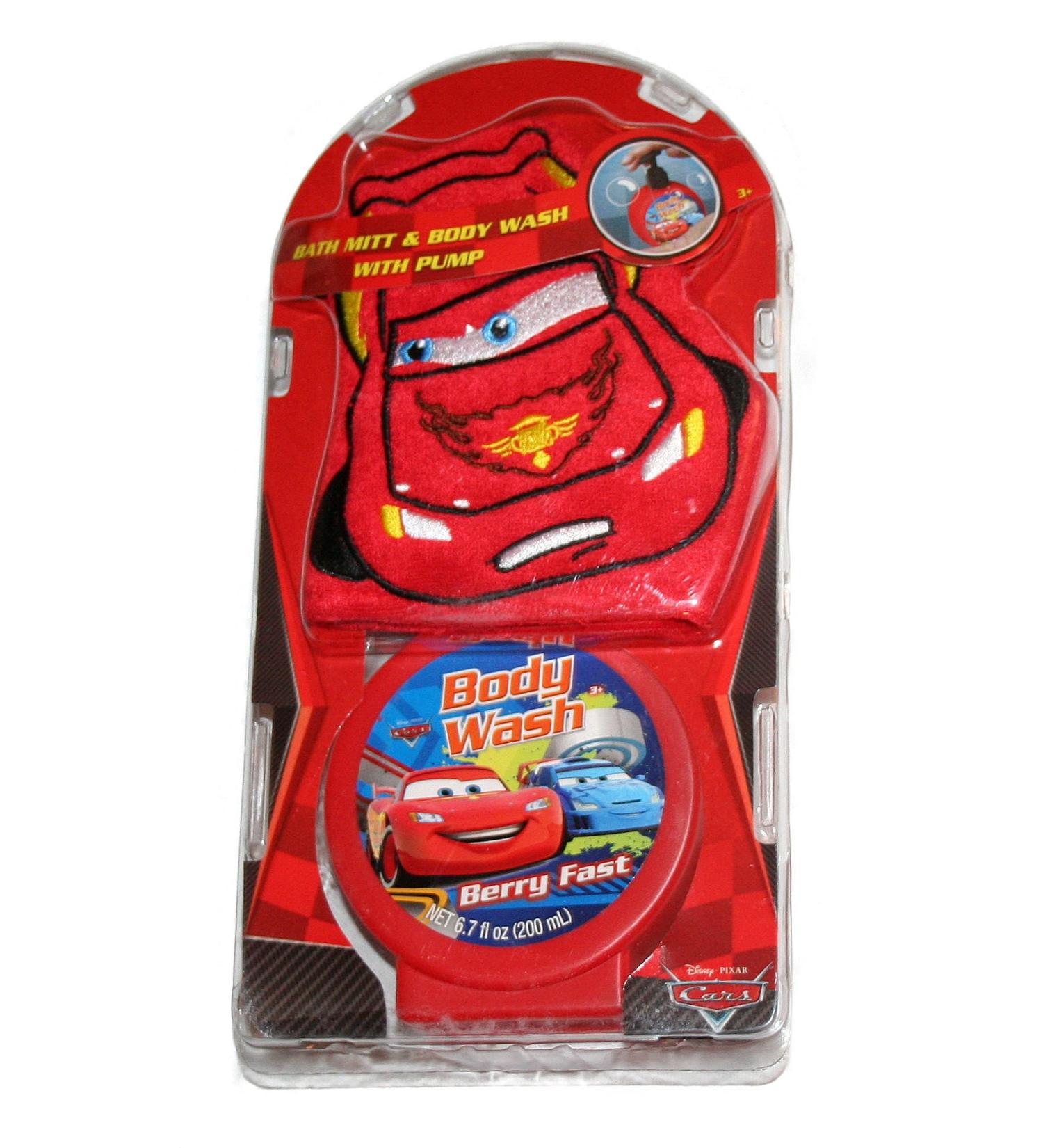 Disney Pixar Cars Bath Mitt & Body Wash With Pump
