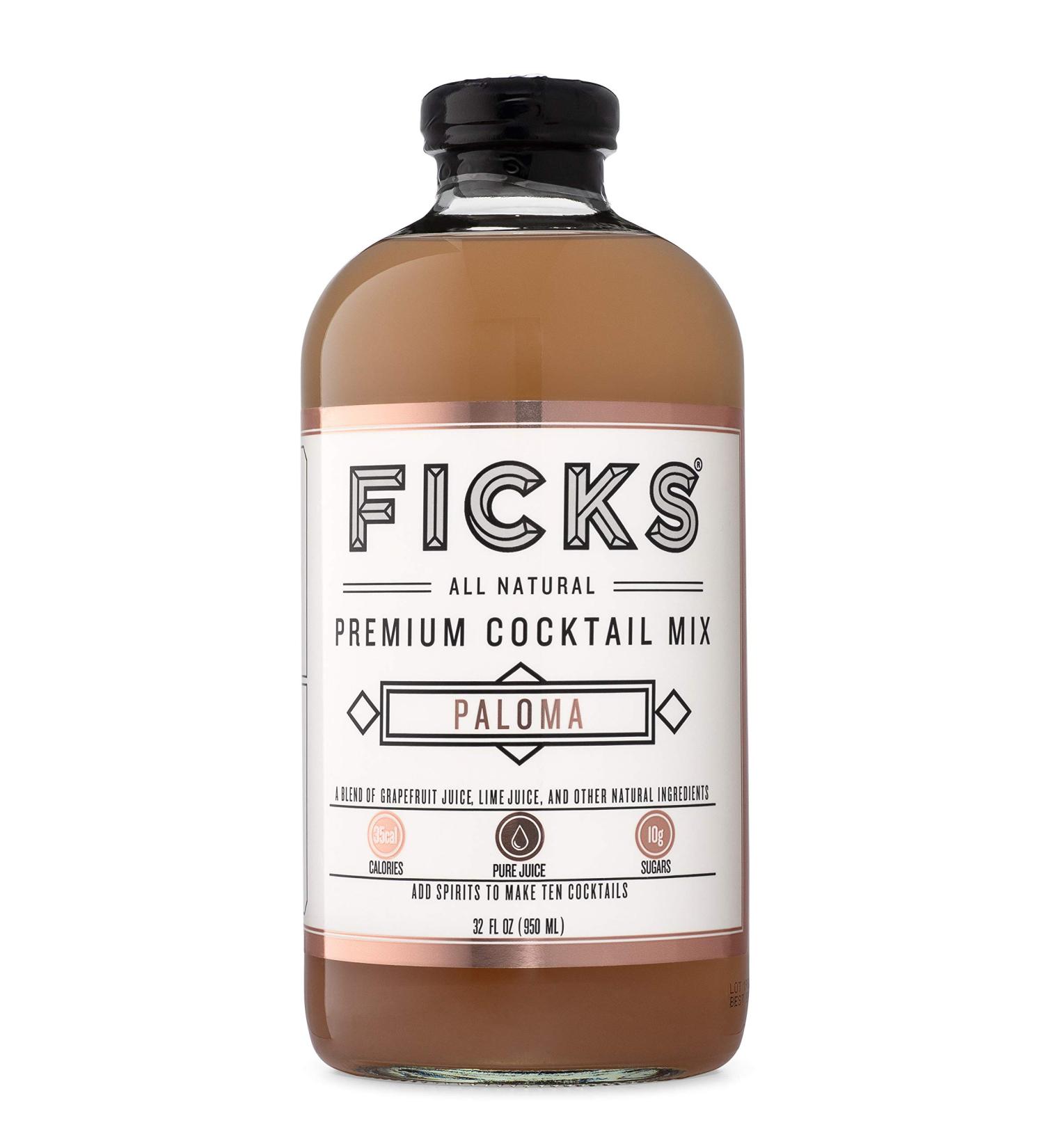 Ficks Premium Cocktail Mix Paloma 32oz (2 Pack) - Refreshing Paloma Cocktail Mixer - 64oz Total - Buy Online on GoSupps.com