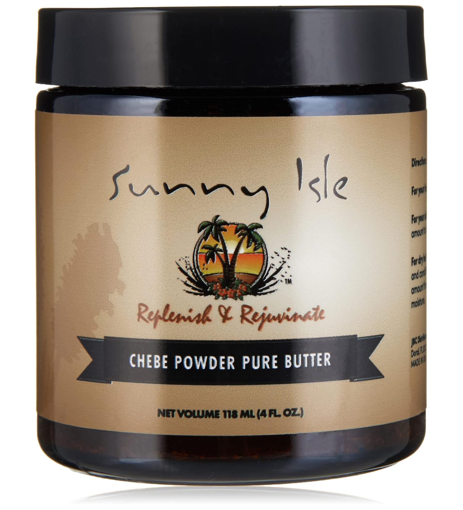 Sunny Isle Jamaican Black Castor Oil Pure Butter with Chebe Powder 4oz - Stronger, Longer Hair | Natural African Chebe Powder | Moisturizer for Hair & Skin - Buy Online on GoSupps.com