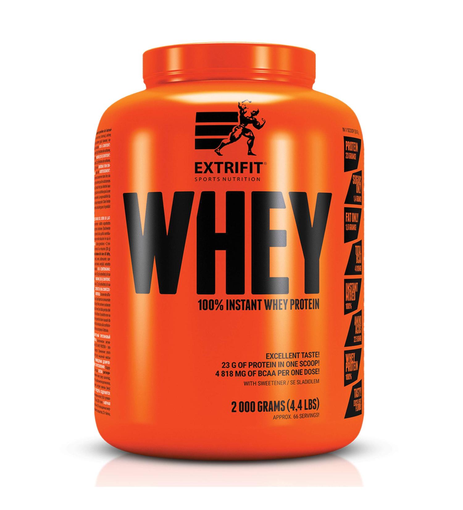 Extrifit 100% Instant Whey Protein Powder 2000g Sugar Free Muscle Building (Chocolate - Coconut)