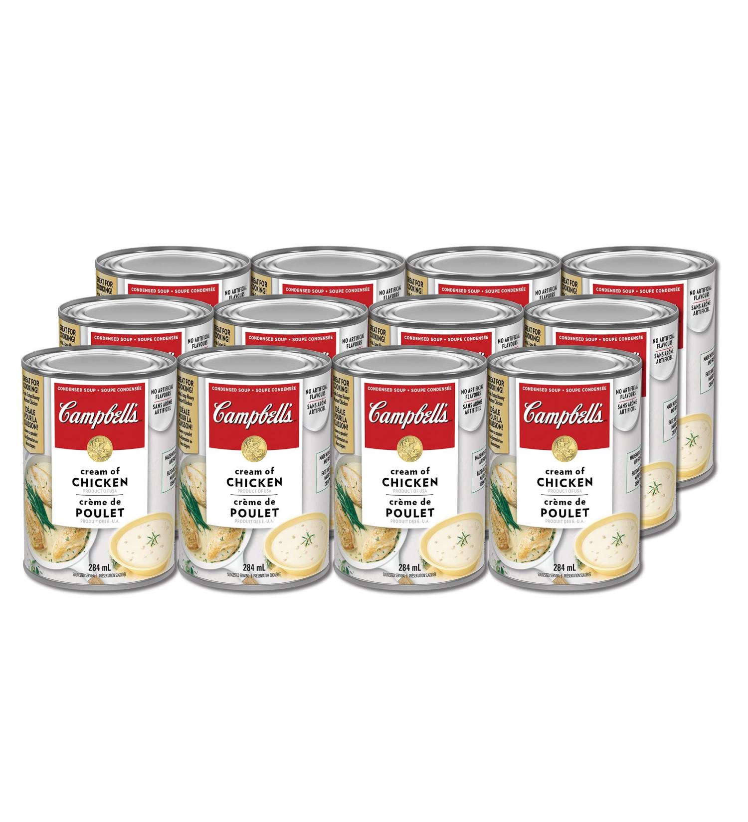 Campbell's Cream of Chicken Soup 284ml 12-Count Cream of Chicken 3.41 l (Pack of 1) - Buy Online on GoSupps.com
