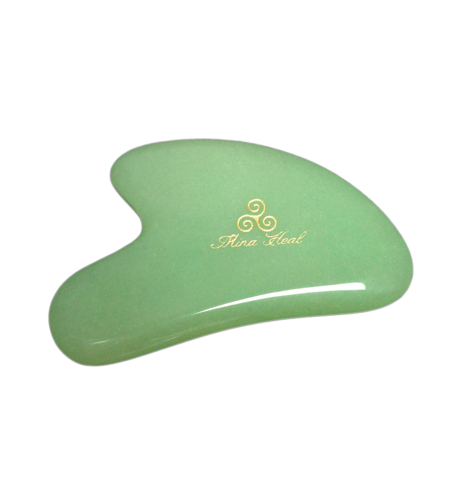 Jade Stone Facial Massager - Anti-Aging & Wrinkle Removal | Gua Sha Skin Care Tool for Facial Lifting & Rejuvenation - Buy Online on GoSupps.com