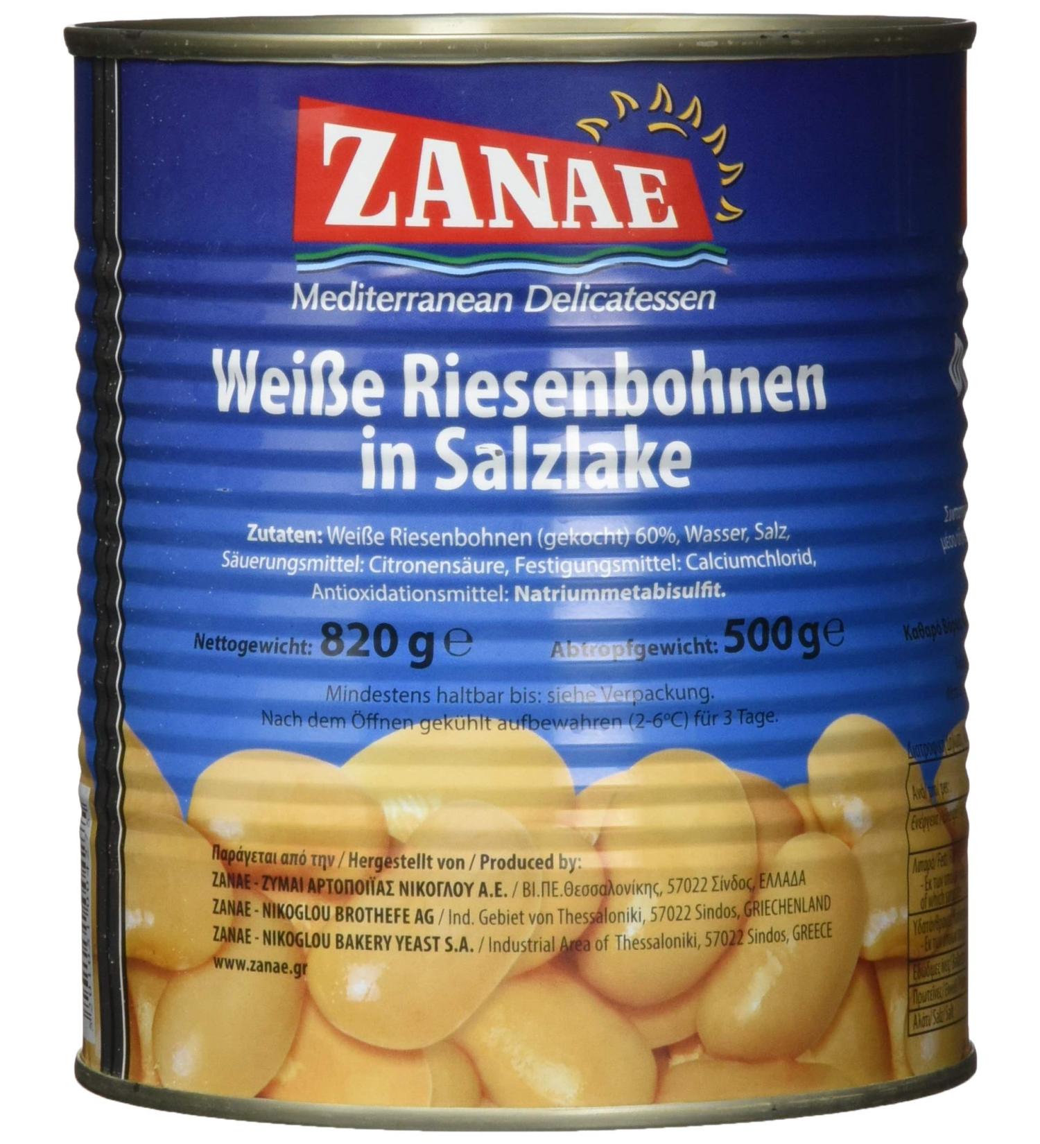 Zanae Broad White Beans - Natural - Pack of 2 (2 x 820g) for International Shipping - Buy Online on GoSupps.com