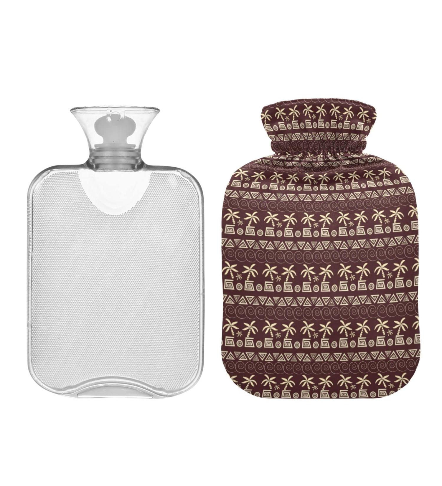 2L Palm Ethnic Hot Water Bottle with Cover - Pain Relief & Winter Hand Feet Warmer | International Shipping - Buy Online on GoSupps.com