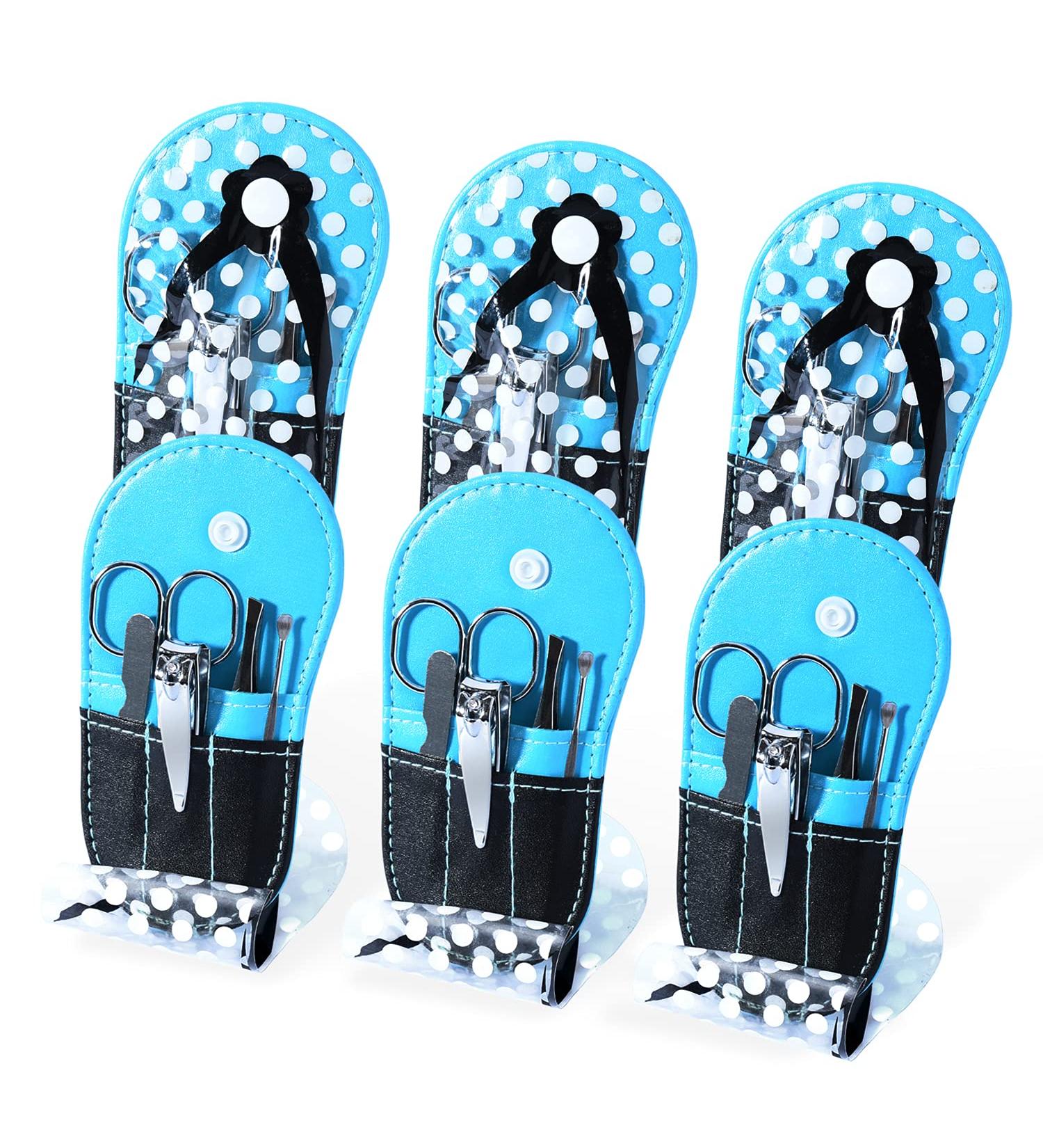 Spove Polka Dot Flip Flop Manicure Kit Set - Pack of 6 Blue | Personal Care - Buy Online on GoSupps.com