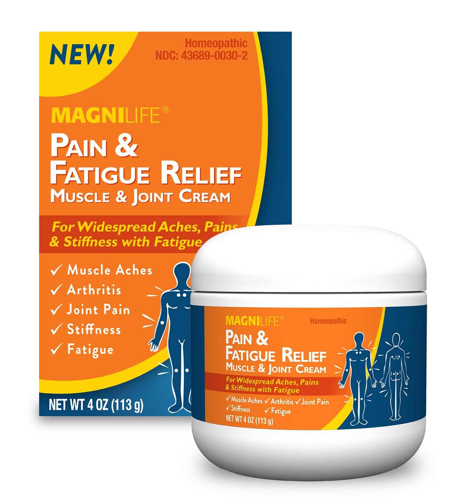 MagniLife Pain and Fatigue Relief Cream 4oz Jar - Fast Relief for Fibromyalgia, Arthritis, Muscle Aches & Joint Pain - Buy Online on GoSupps.com