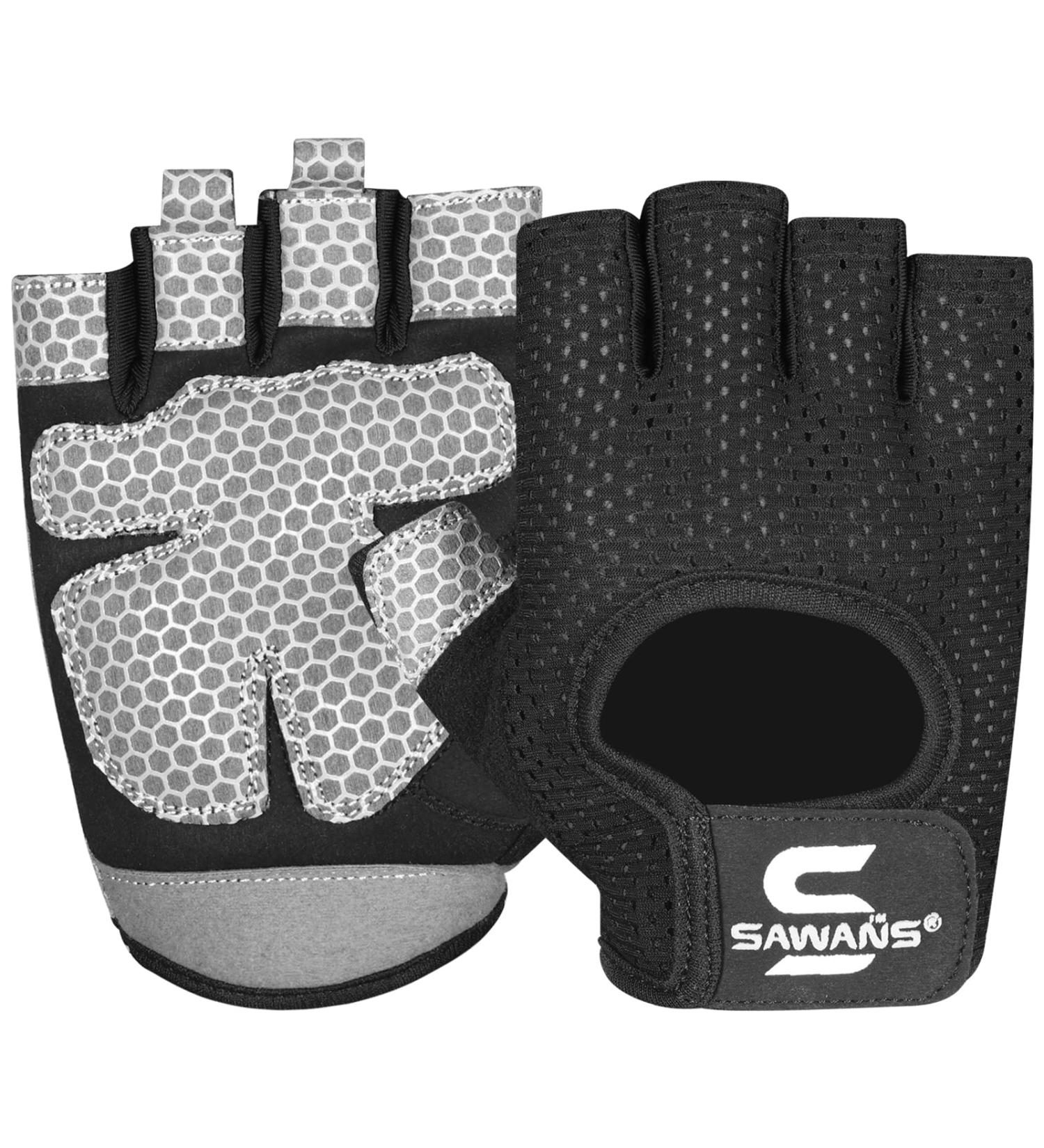 Buy Sawans Gym Gloves for Men & Women | Breathable Non-Slip Fitness Gloves for Training Cycling & Pull-Ups - Buy Online on GoSupps.com