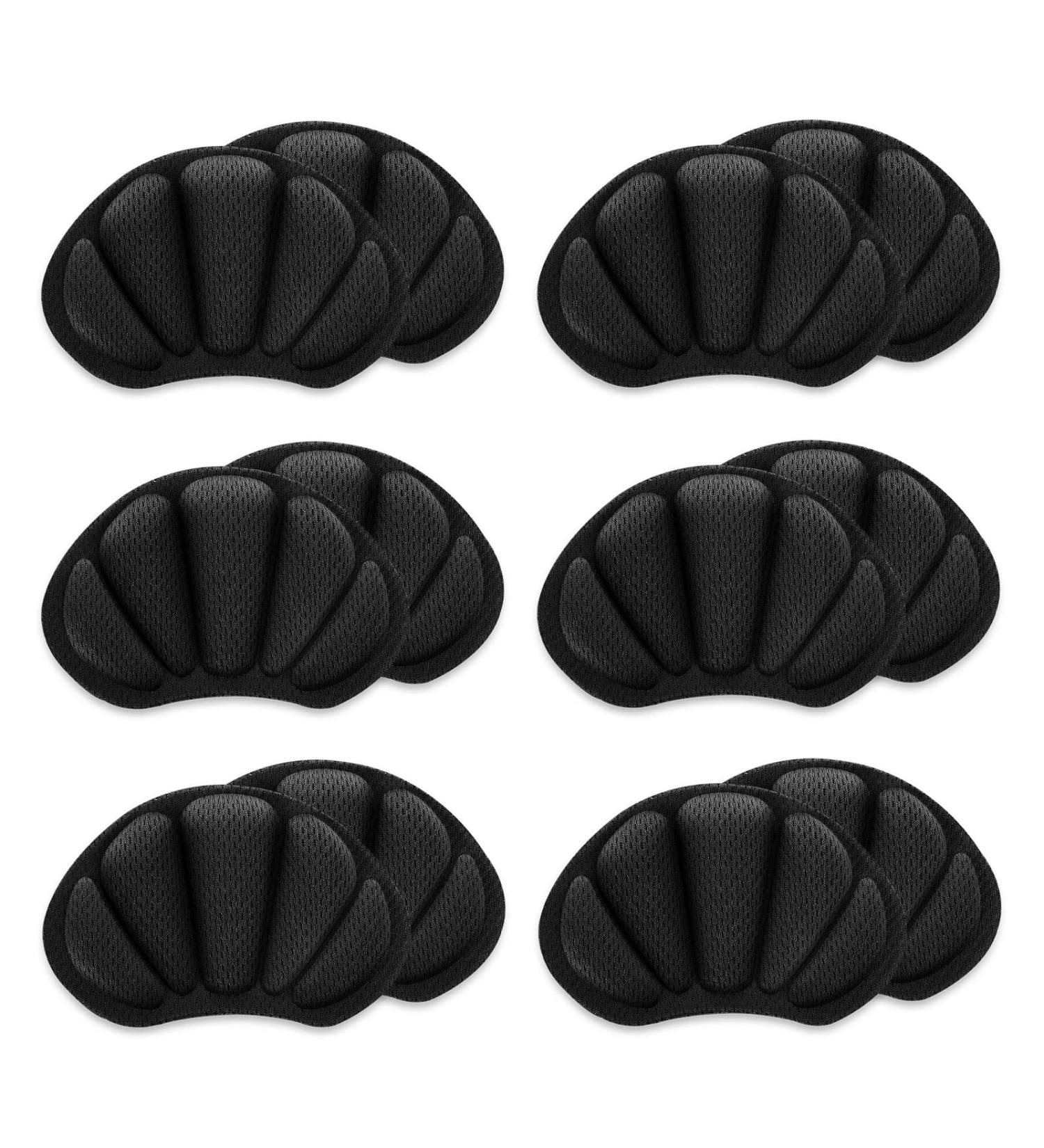 Sibba 6 Pairs Black Heel Cushion Inserts - Self-Adhesive Heel Grips for Comfort & Protection - No-Slip Anti-Blister Foot Care Pads for Women and Men - Buy Online on GoSupps.com