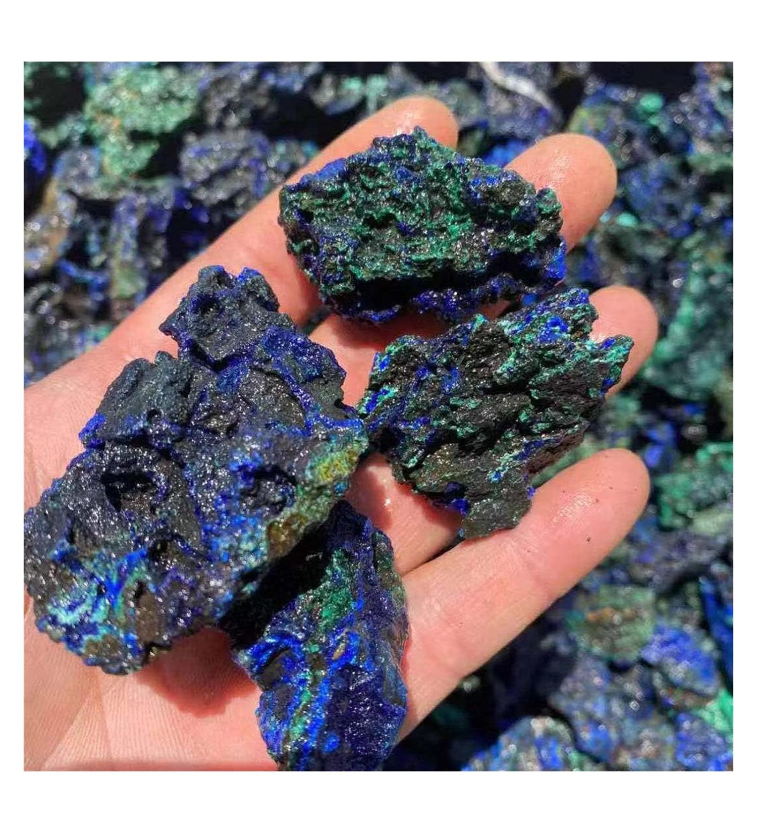 Natural Crystal Rough raw Gemstone Crystals Minerals Natural Blue Azurite Rough specimens for Home Decoration (Color : Blue Azurite Size : 100-200g) Household (Color : Blue Azurite Size : 300-400 300 -400g Blue Azurite - Buy Online on GoSupps.com