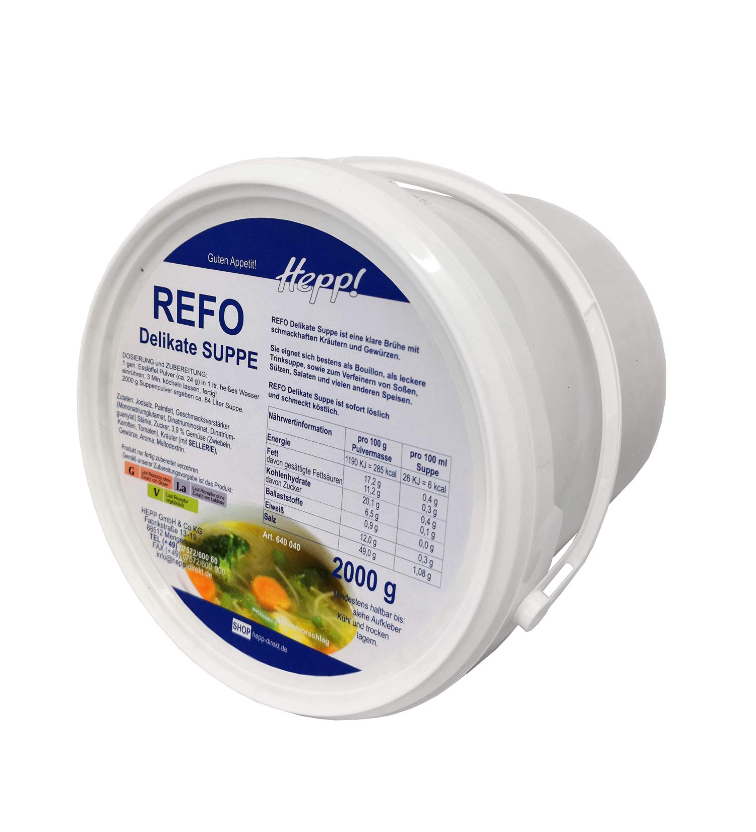 Hepp GmbH & Co KG - Refo Delicate Soup 2000g (bucket) 2 kg (1 pack)