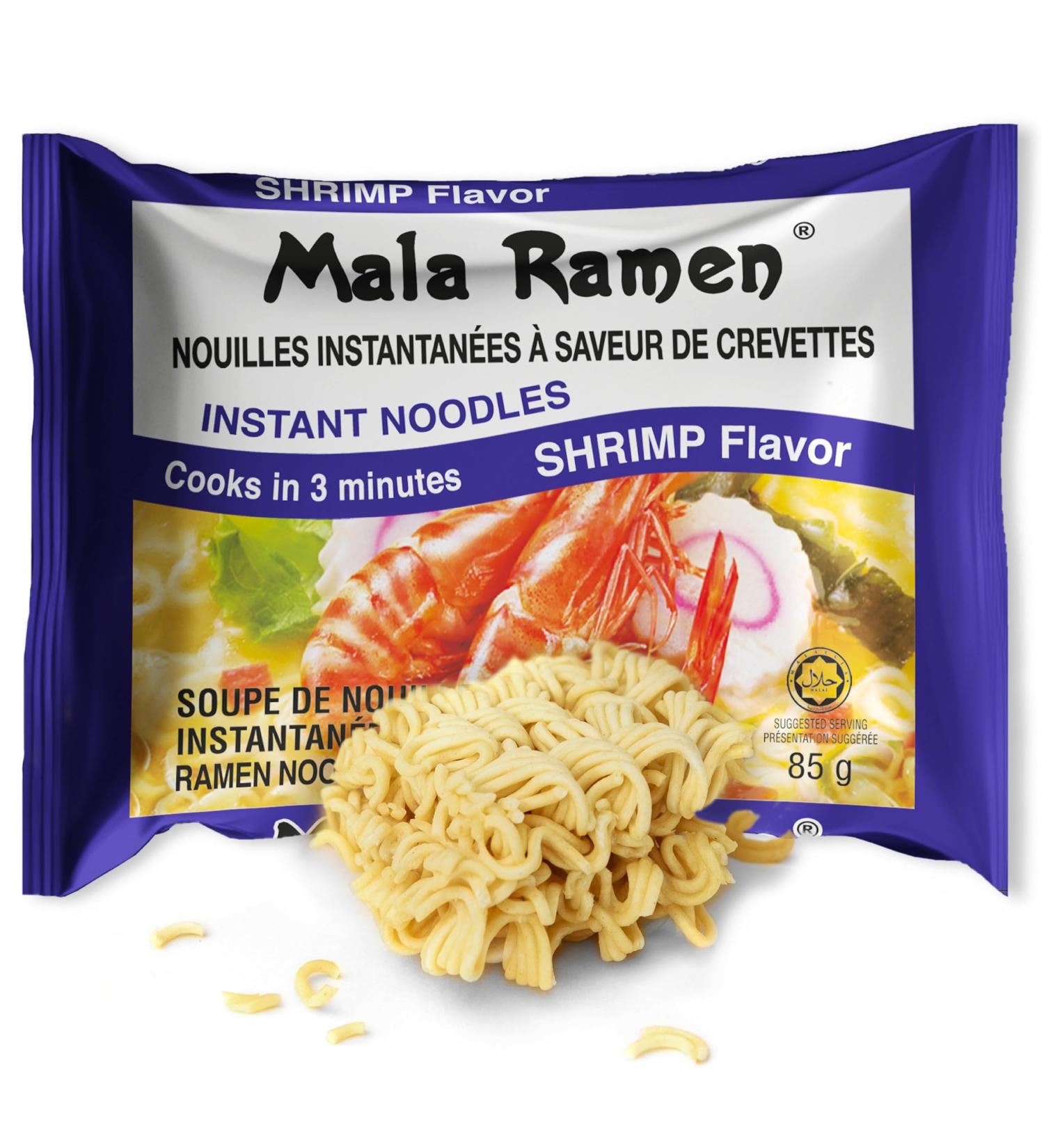 Club Supreme Mala Ramen Instant Noddle - Shrimp Noodles 85G - Cooks In 3 Minutes - Buy Online on GoSupps.com