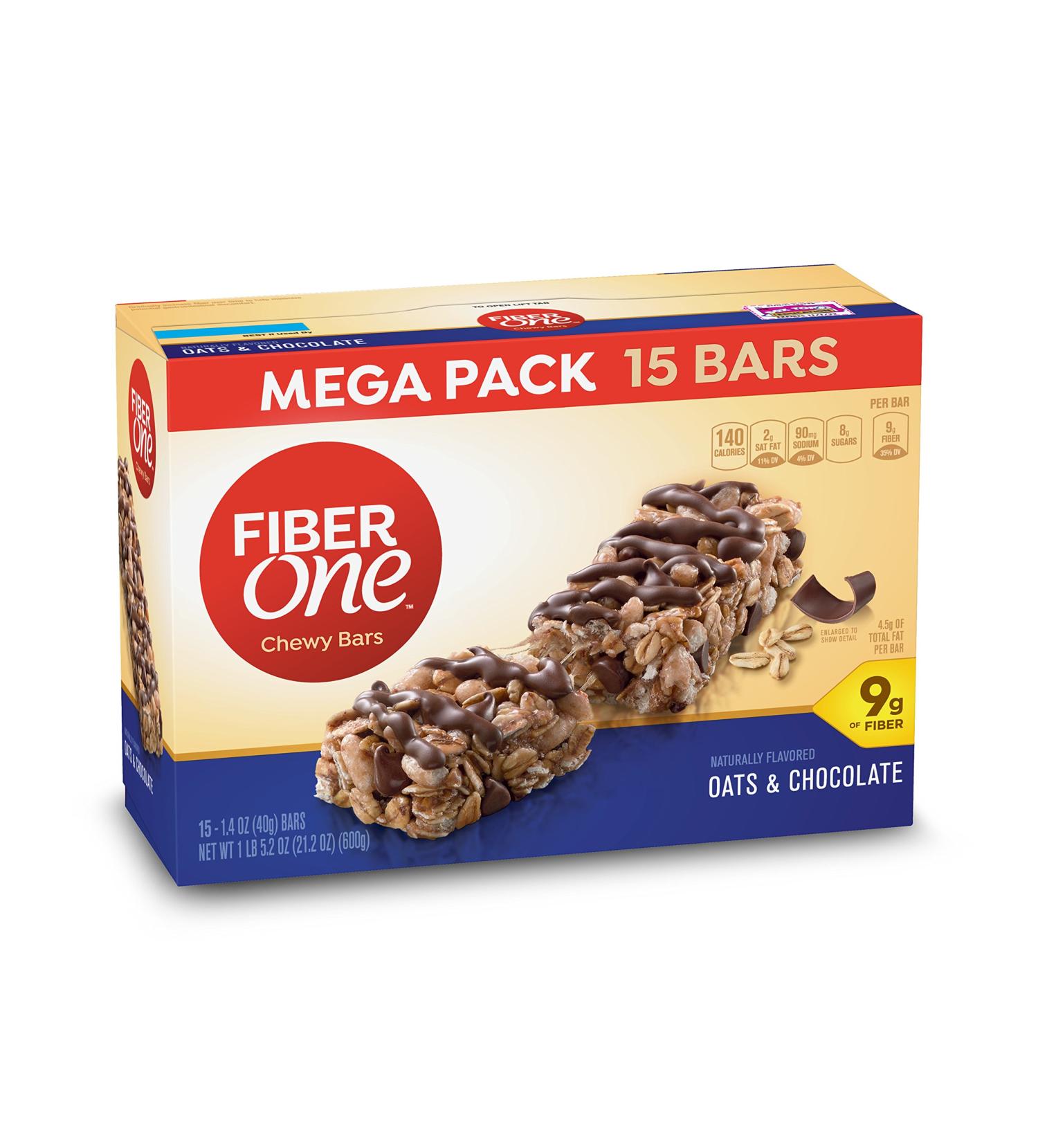 Fiber One Chewy Bar Mega Pack - Oats and Chocolate - 30 Count (1.4 oz each) - Buy Online on GoSupps.com