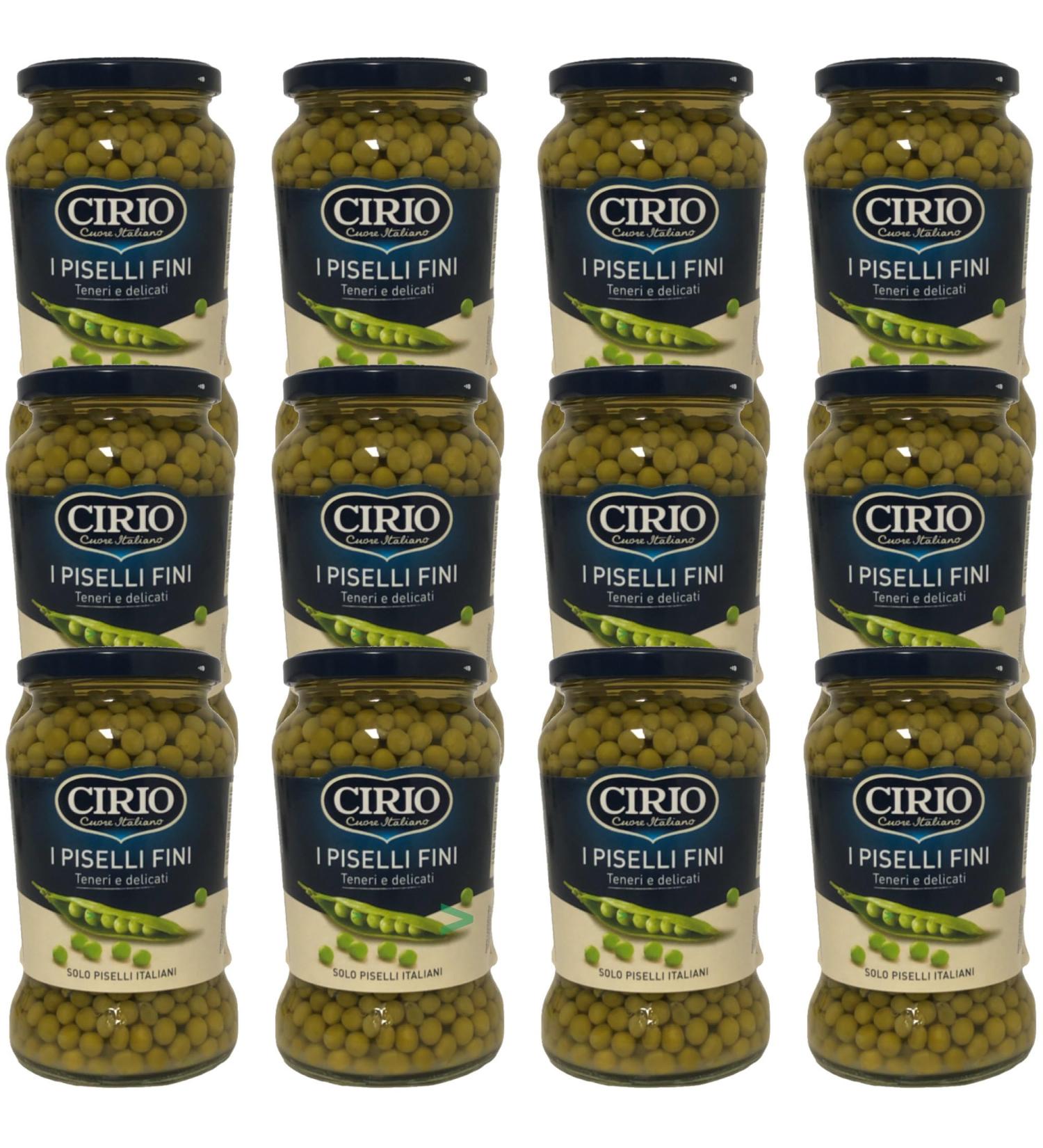 Cirio Tender and Delicate Finished Peas Grown in Italy (12 x 370g)