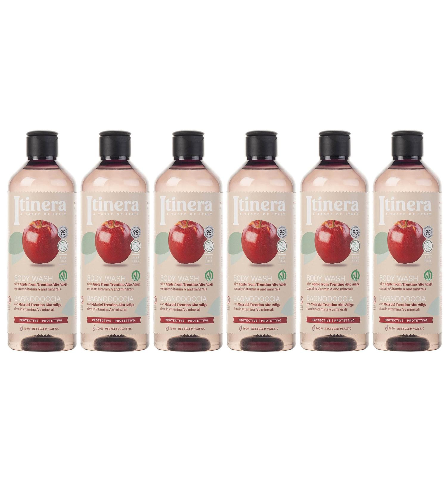 sarcia.eu ITINERA Pomme du Trentin shower gel/bath gel protective 95% natural ingredients 370 ml (Pomme x6)