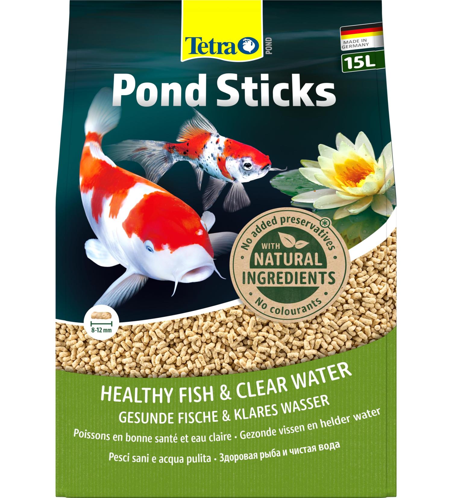 Tetra Pond Sticks - Premium Fish Feed for Healthy Pond Fish | 15L - 1.68kg Pack for Clear Water - Buy Online on GoSupps.com