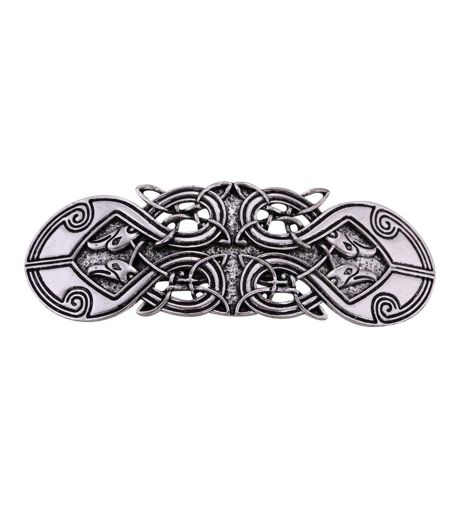 KKJOY Vintage Silver Metal Hair Clip - Celtic Knot & Gothic Raven Hairpins for Brides & Women | Stylish Banana Clasp Hair Jewelry - Buy Online on GoSupps.com