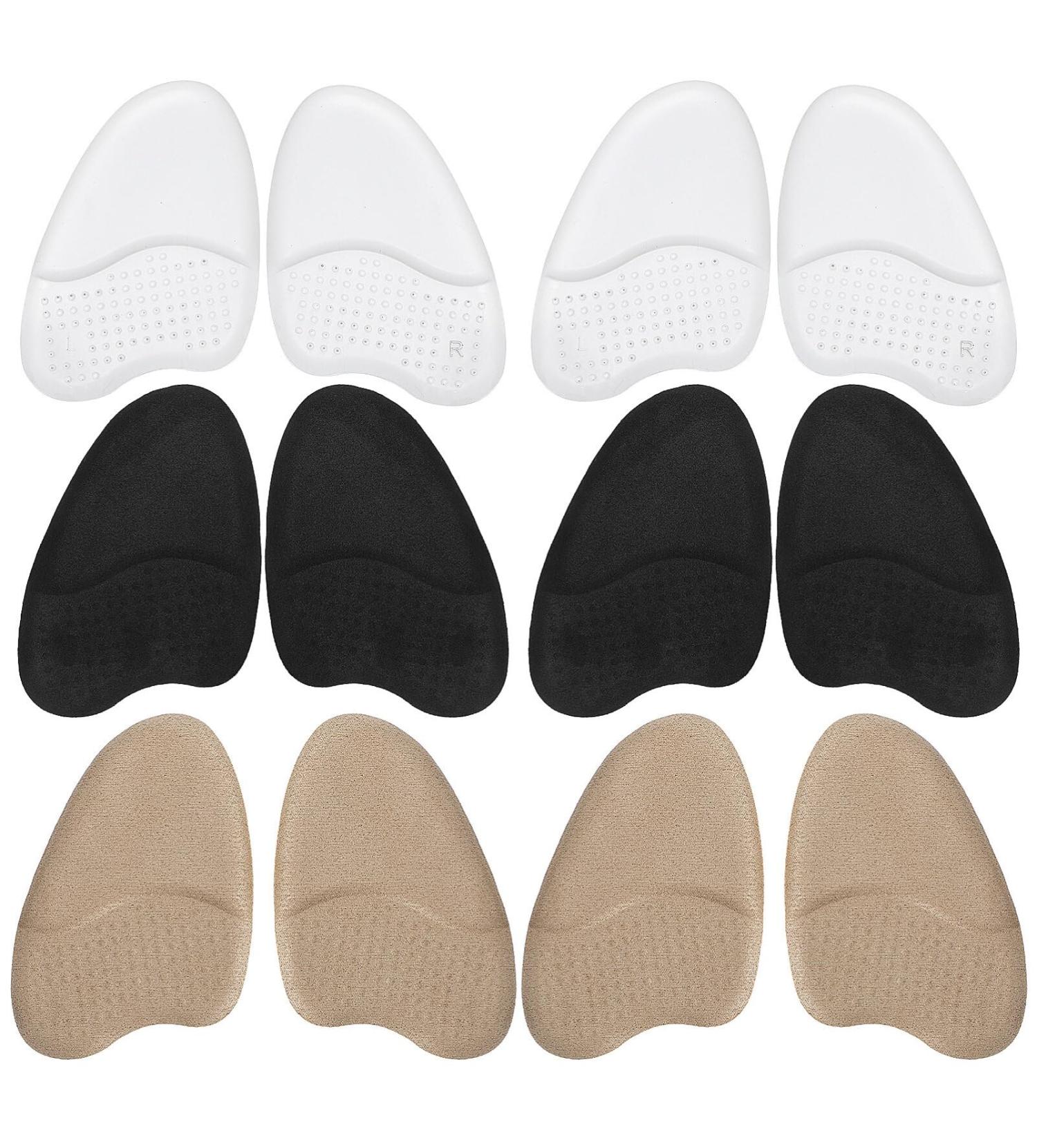KALLORY 6 Pairs Metatarsal Pads - Reusable Ball of Foot Cushions & High Heel Inserts for Women - Comfort & Support - Buy Online on GoSupps.com