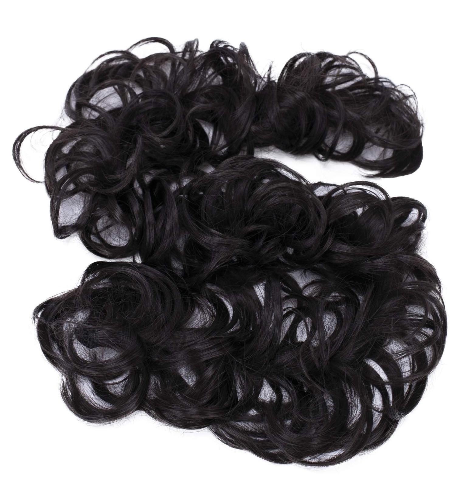CAISHA XXL Dark Brown Messy Bun Hairpiece for Voluminous Bridal Updo | HW21 Dark Brown #2 - Buy Online on GoSupps.com