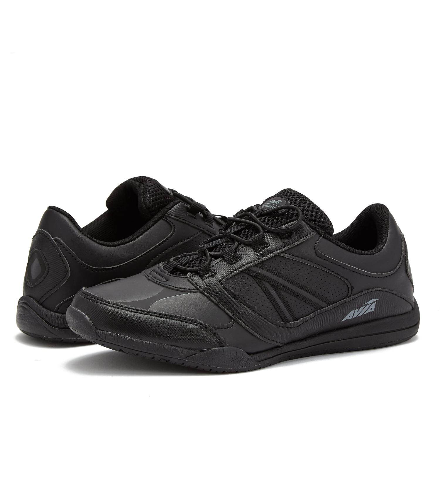 Avia Focus Black Non Slip Women's Comfort Shoes for Work, Nursing, Restaurants & Walking - Size 7.5 - Buy Online on GoSupps.com