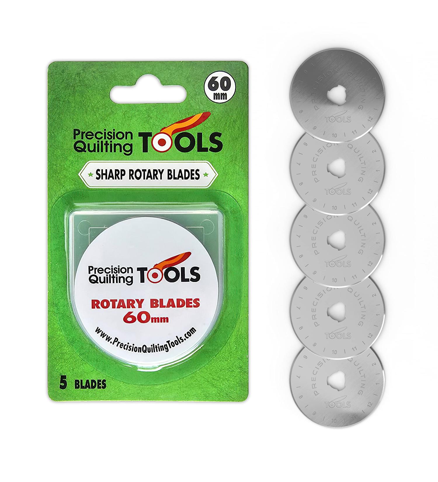 Pack of 5 Precision Quilting Tools 60mm Crochet Edge Skip Blades - Compatible with Cutter for Fleece and Scrapbooking Projects - Buy Online on GoSupps.com