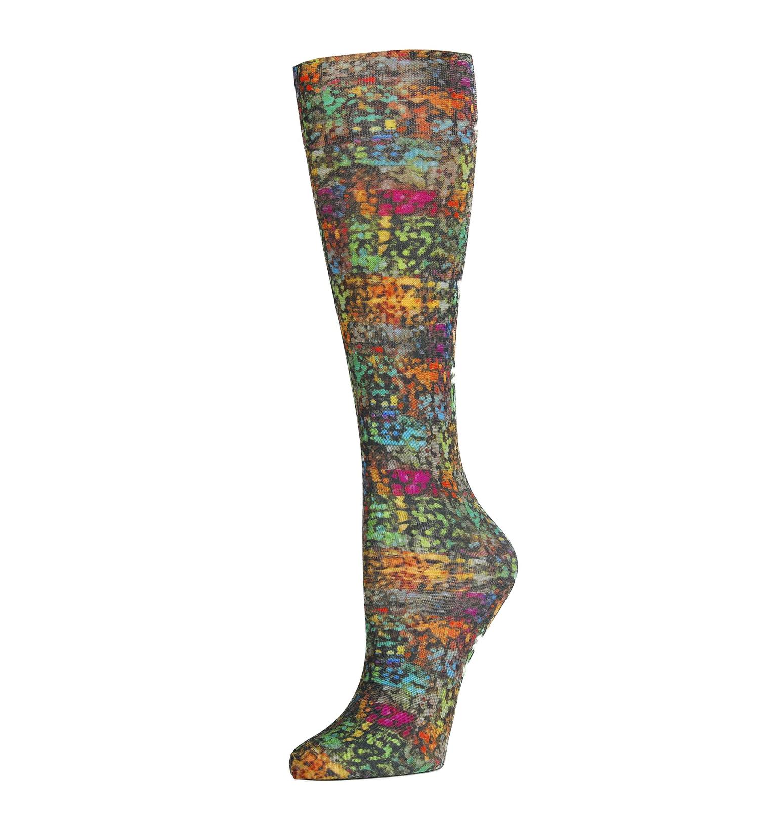 Celeste Stein Therapeutic Graduated Compression Socks Rainbow Boxed Tweed 8-15 mmHg Regular Calf