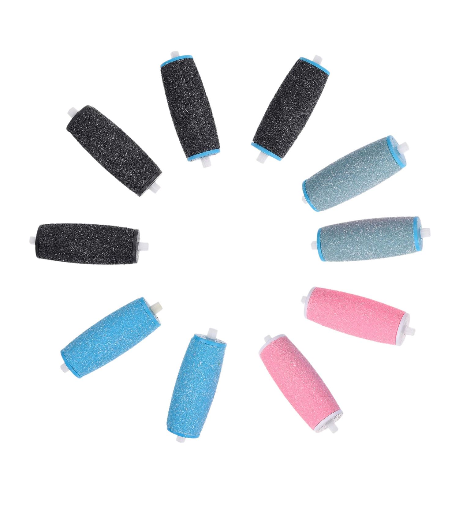 Eco-Fused 10-Pack Compatible Replacement Roller Heads for Amope Pedi Perfect - 4 Extra Rough & 6 Normal Rough - Smooth Feet & Callus Removal - Premium Pedicure Accessories - Buy Online on GoSupps.com