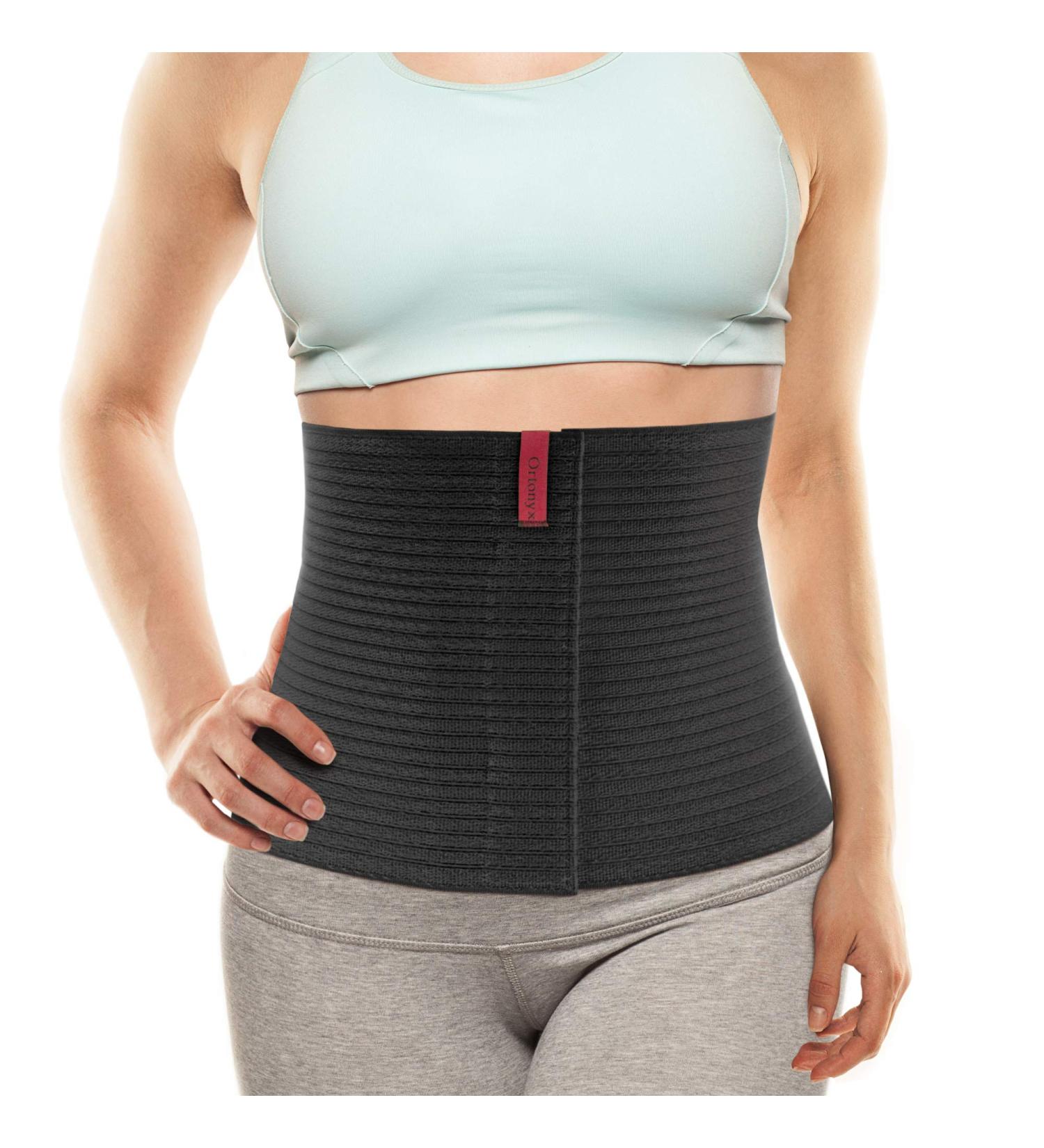 ORTONYX Abdominal Binder for Men and Women - Postpartum & Post-surgery Support Belt - Black (L/XXL) - Buy Online on GoSupps.com