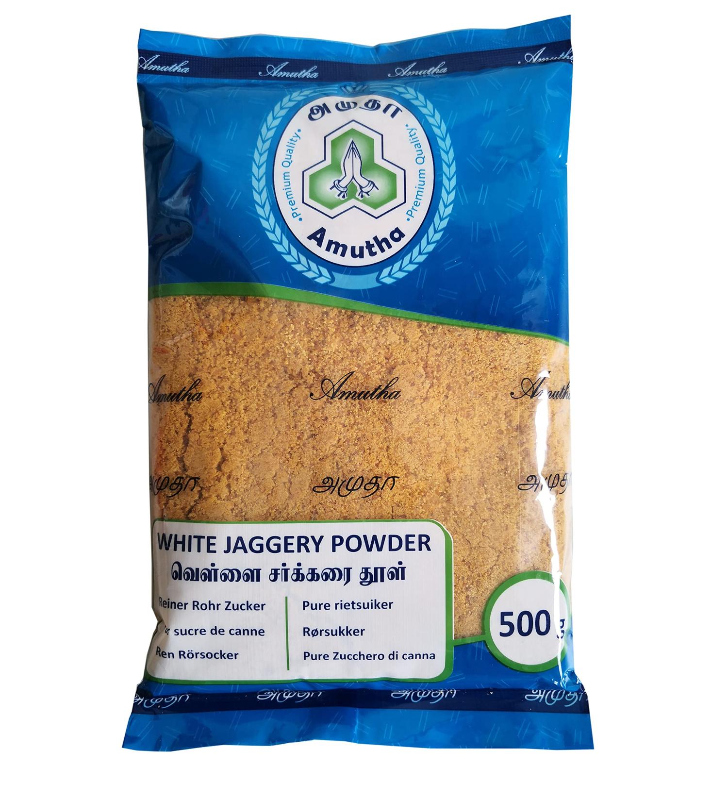 500g AMUTHA Jaggery Powder / light brown pure cane sugar / LIGHT jaggeree