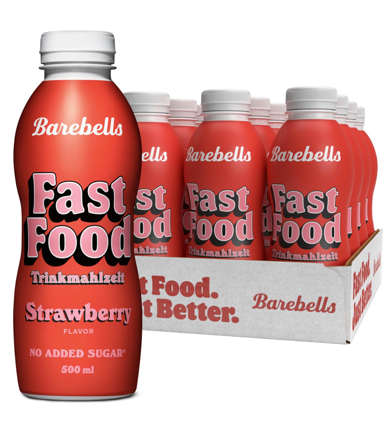 Shop Barebell's Delicious Lactose-Free Meal Replacement - 36g Protein per Portion 500ml x 12 (Strawberry) - Enriched with Vitamins & Minerals - Buy Online on GoSupps.com