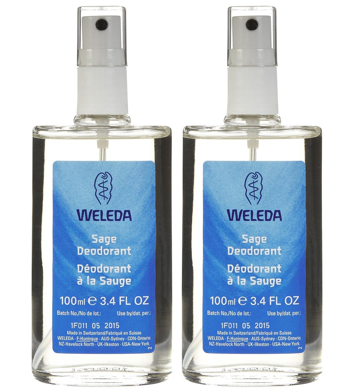 Weleda Sage Deodorant Spray 3.4 oz - Pack of 2 | Non-Aerosol Formula - Buy Online on GoSupps.com