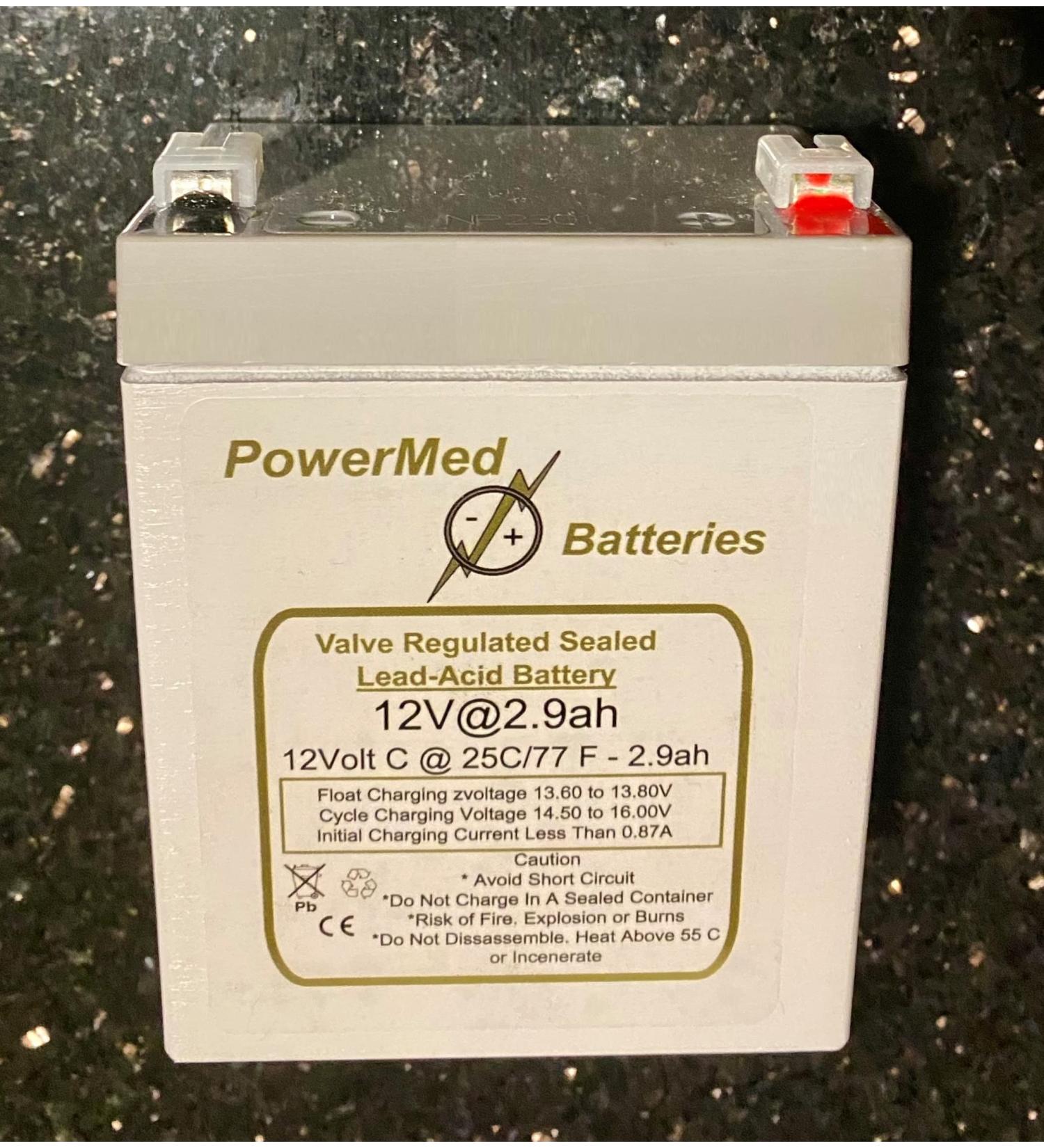 12V 2.9Ah Rechargeable Battery for Medical Devices & Security Systems | UPS Power Backup | 1 Year Warranty - Buy Online on GoSupps.com