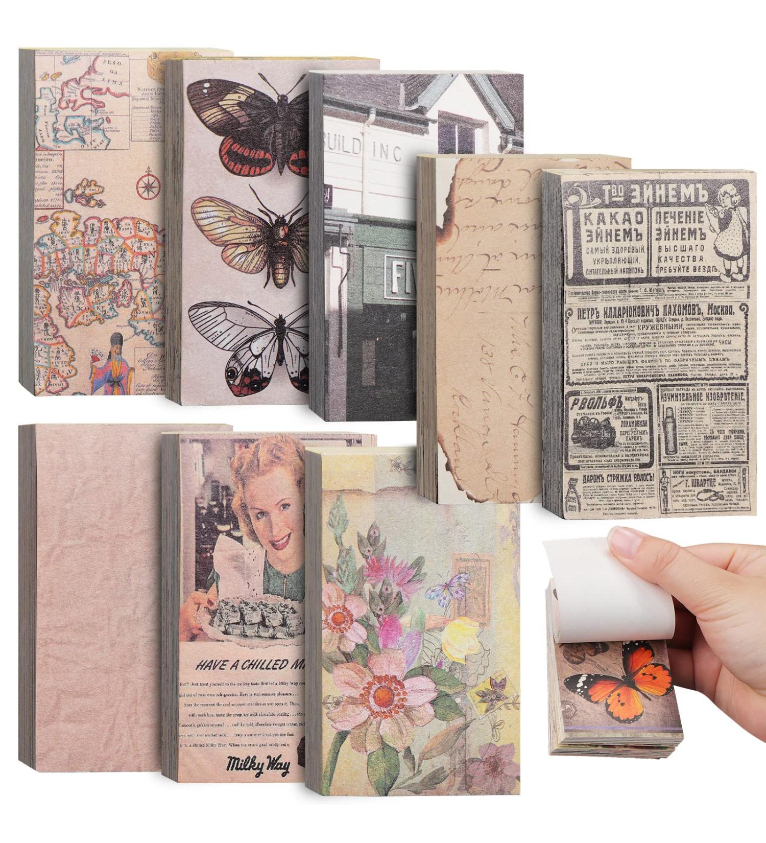 480Pcs Vintage Scrapbooking Supplies - Mini Scrapbook Paper for Junk Journal, Aesthetic Embellishments & Decorations - Journaling DIY Kit - Buy Online on GoSupps.com