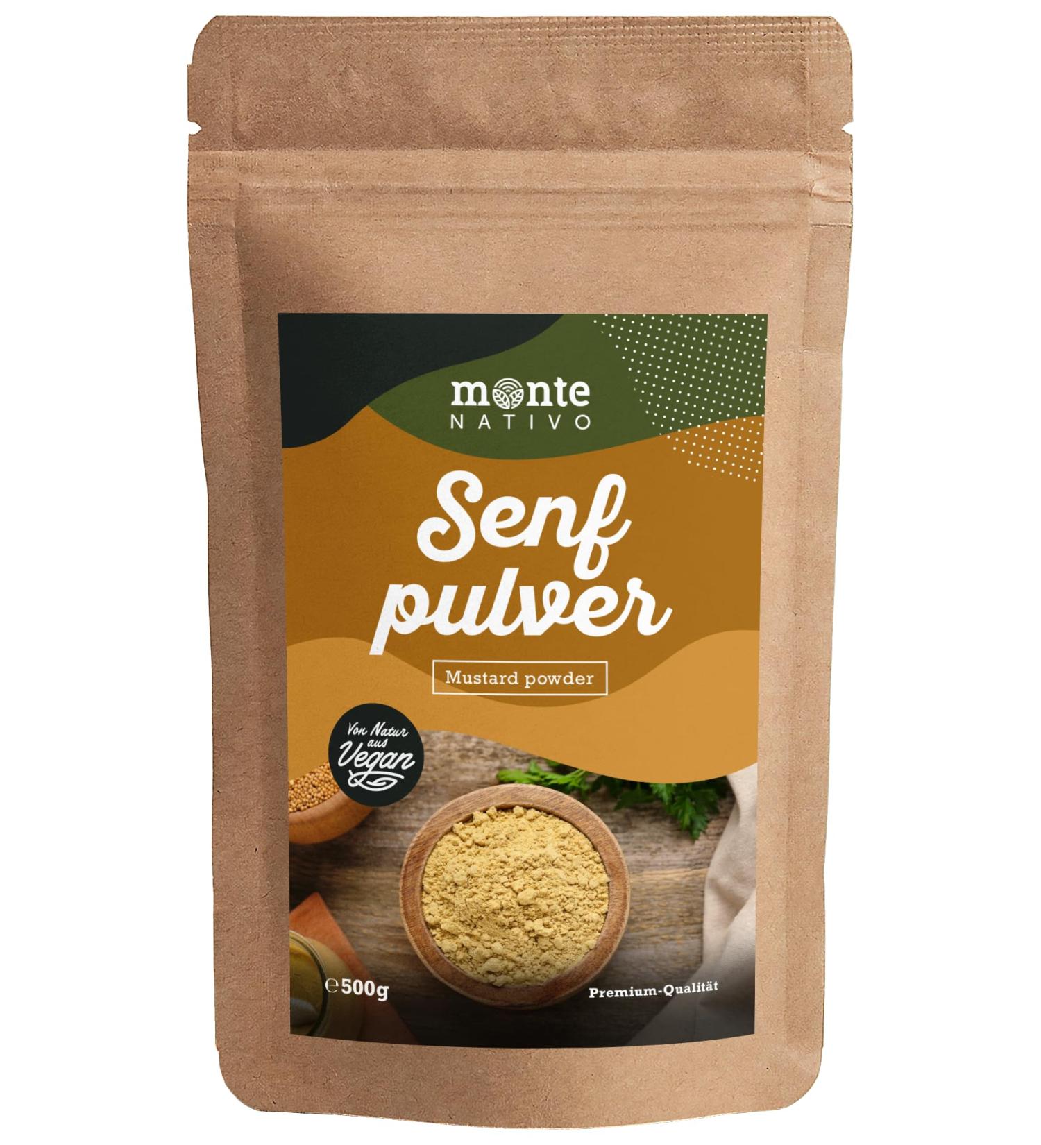 Monte Nativo Mustard Powder 500g - Premium Quality Finely Ground Mustard Flour for Cooking & Sauces - Versatile Spice - Buy Online on GoSupps.com