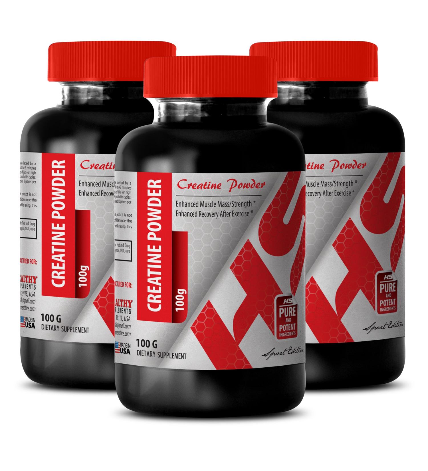 Creatine Pills for Men - CREATINE Powder 100G - Promote Weight gain (3 Bottles) - Buy Online on GoSupps.com