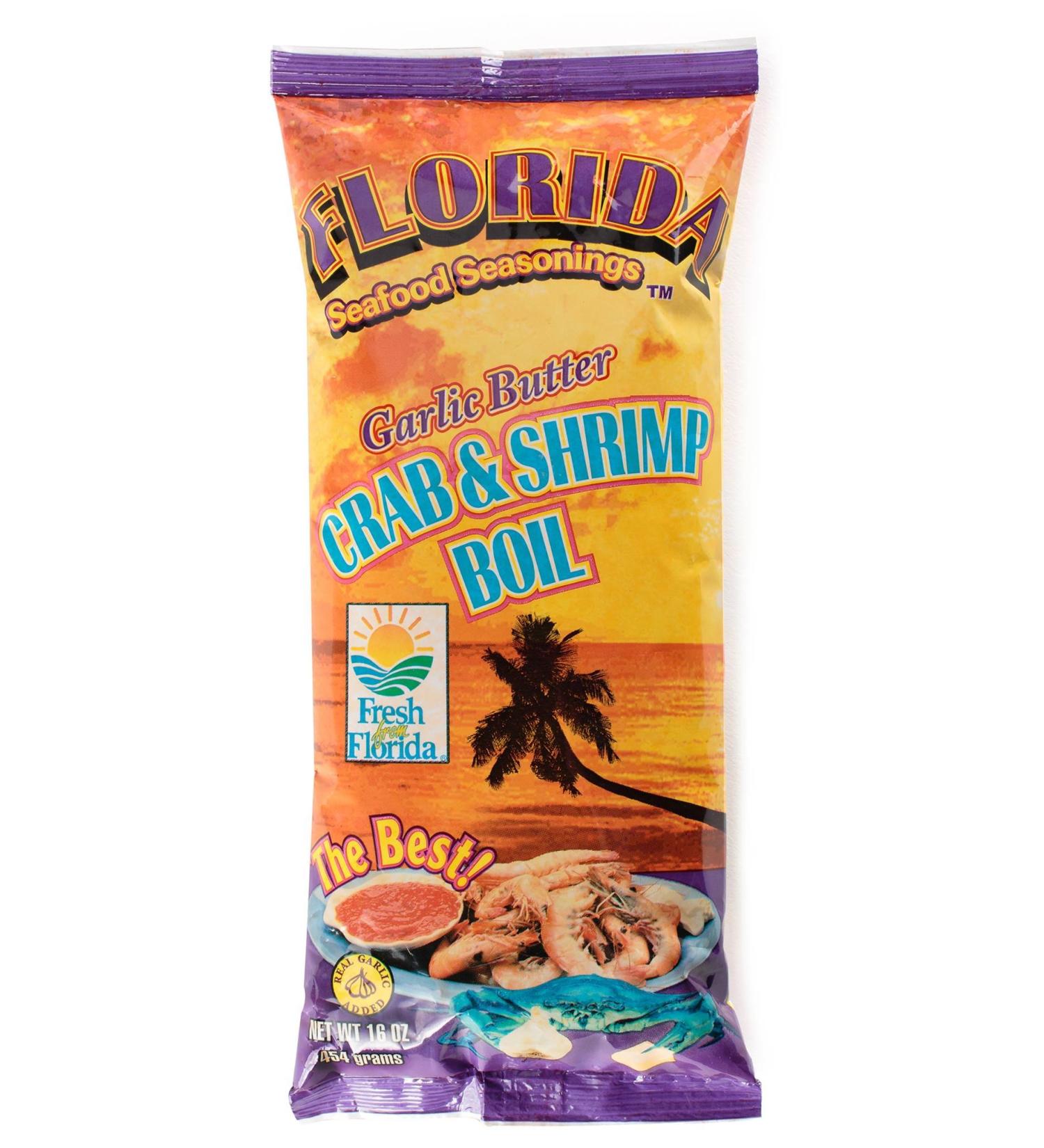 Florida Seafood Seasonings Garlic Butter Crab Boil Seasoning 2 Pack - 1 lb Each (16 oz) - Perfect for Crab and Shrimp Boil - Authentic Flavor - Bulk Buy Option - Buy Online on GoSupps.com