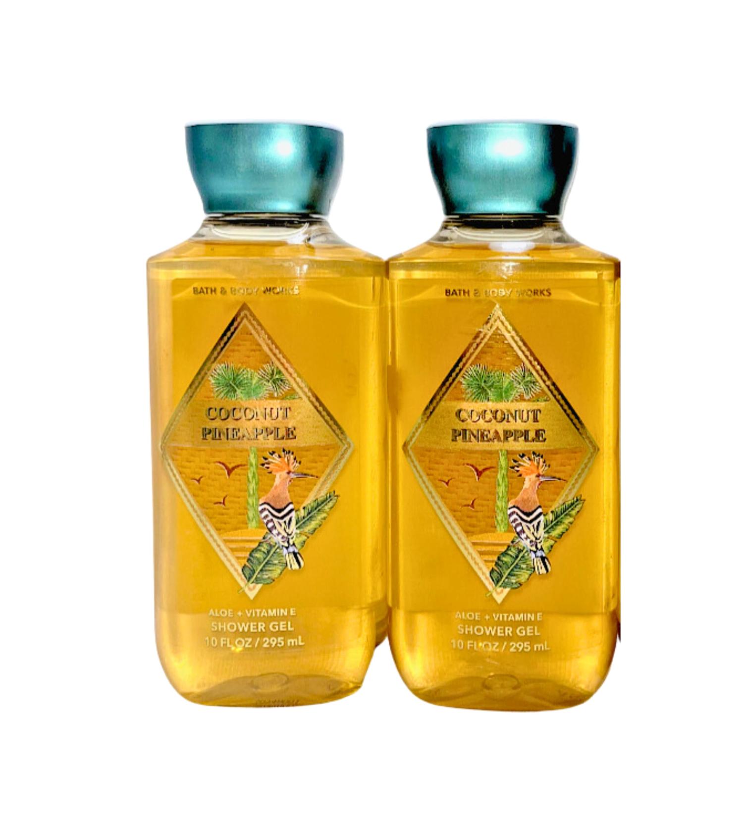 Bath & Body Works Shower Gel Gift Set of 2 10oz Each (Coconut Pineapple)