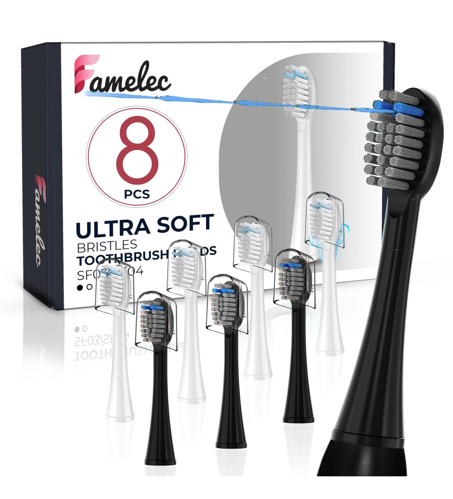 Waterpik Sonic Fusion 2.0 Replacement Flossing Electric Toothbrush Heads - SF-03 SF-04 Compatible with Water Flosser Combo - 8 Pack Mix Colors - Buy Online on GoSupps.com