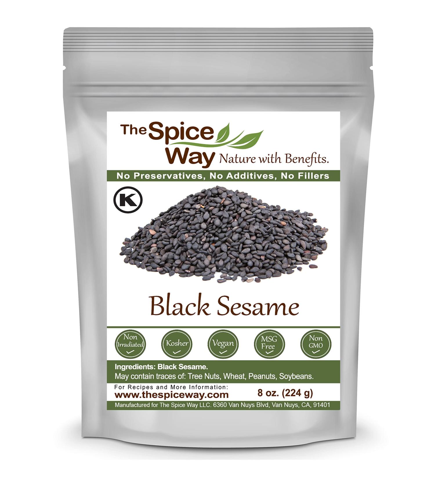 The Spice Way Black Sesame Seeds - 8 oz: Premium Quality and Nutrient-Rich Seeds - Buy Online on GoSupps.com