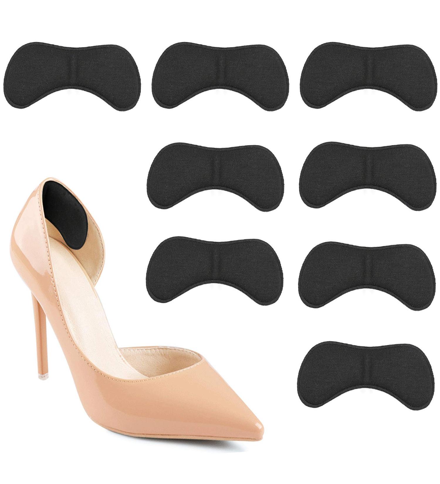 4 Pairs Self-Adhesive Heel Pads - Cushioning for Comfort Pain Relief & Improved Fit - Black Heel Protectors - Buy Online on GoSupps.com