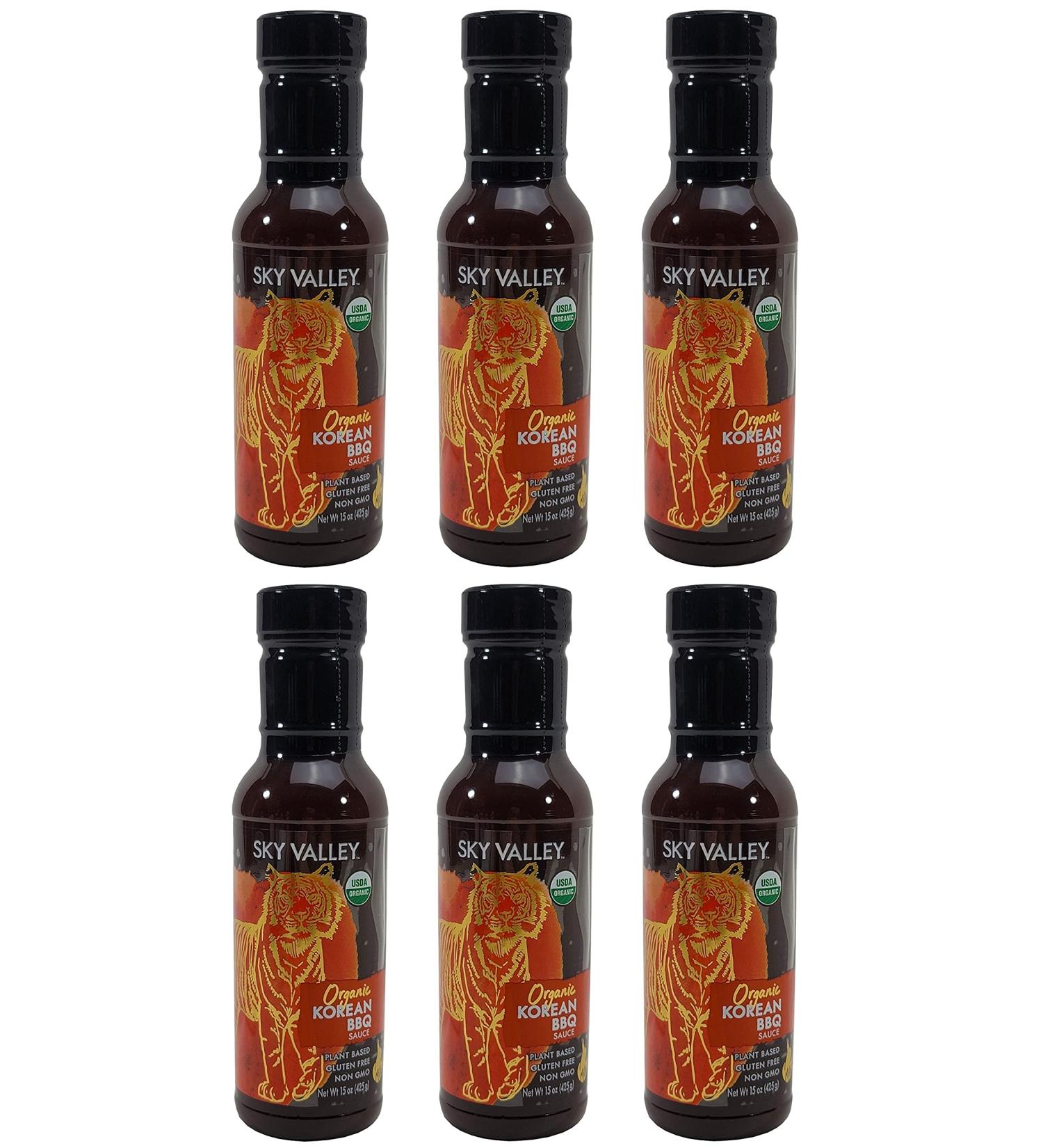 Sky Valley Organic Korean BBQ Sauce, 15.0 Ounce (6-Pack) 15 Ounce (Pack of 6)