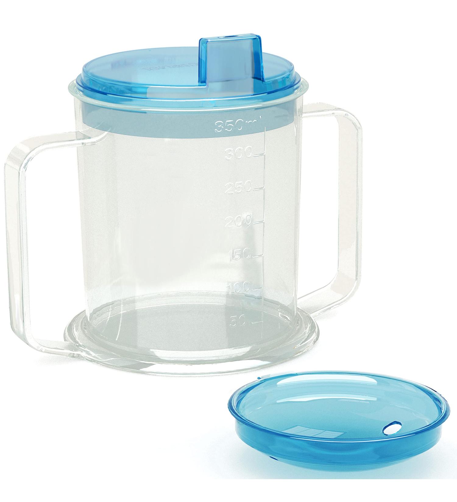 Easy Grip Drinking Cup for Disabled Adults | Anti-Splash Spout and Travel Lid - Buy Online on GoSupps.com