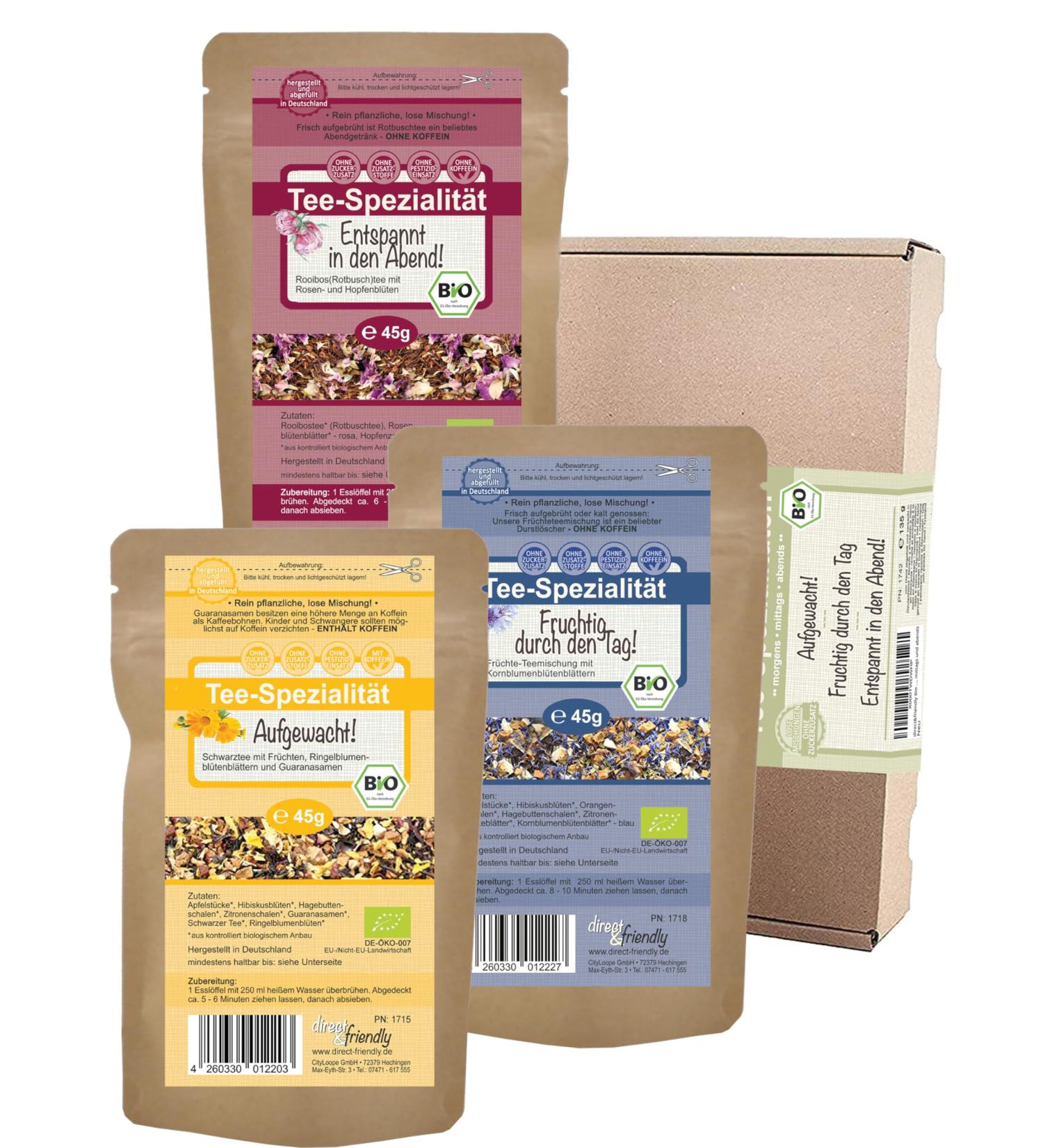 Buy 3-Pack Organic Tea Gift Set - Perfect for Tea Lovers | Morning Lunch Evening Blends | International Shipping Available - Buy Online on GoSupps.com