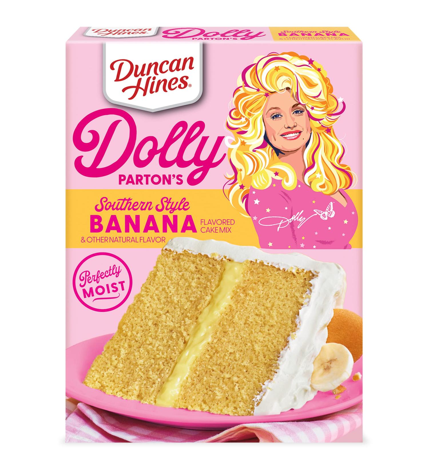 Duncan Hines Dolly Parton's Favorite Banana Supreme Cake Mix 15.25 oz - Southern Style - Buy Online on GoSupps.com