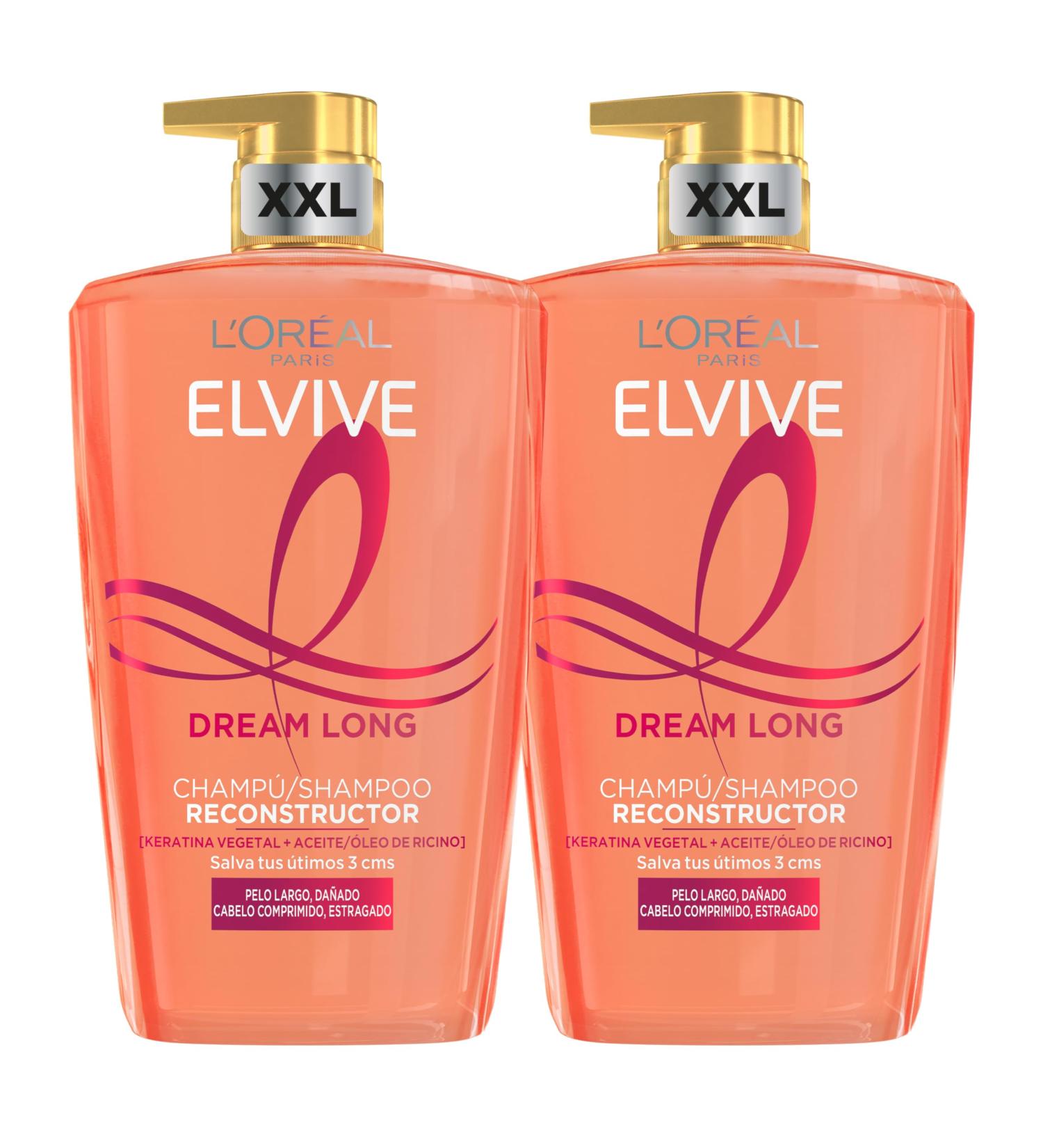  L'Oreal Paris L'Or al Paris Elvive Dream Long Hair Reconstructive Shampoo for Damaged Long Hair 1 Litre (Pack of 2) - Buy Online on GoSupps.com