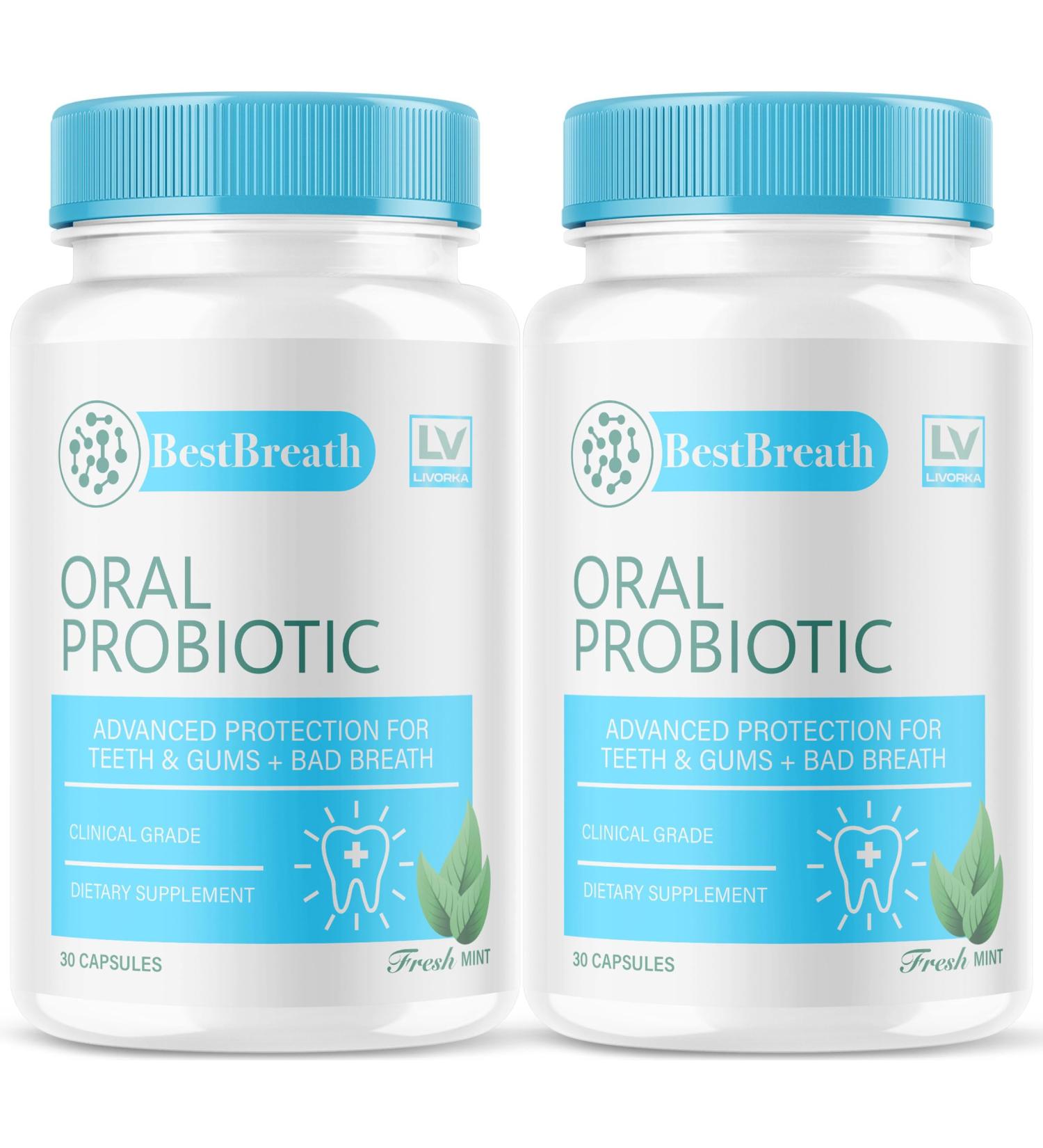 2 Pack - Best Breath - Best Breath Oral Probiotic Best Breath Probiotic Best Breath Pills BestBreath Best Breathe 60 Capsules for 2 Months Best Breath Oral Probiotics for Mounth Bad Breath. 30 Count (Pack of 2) - Buy Online on GoSupps.com