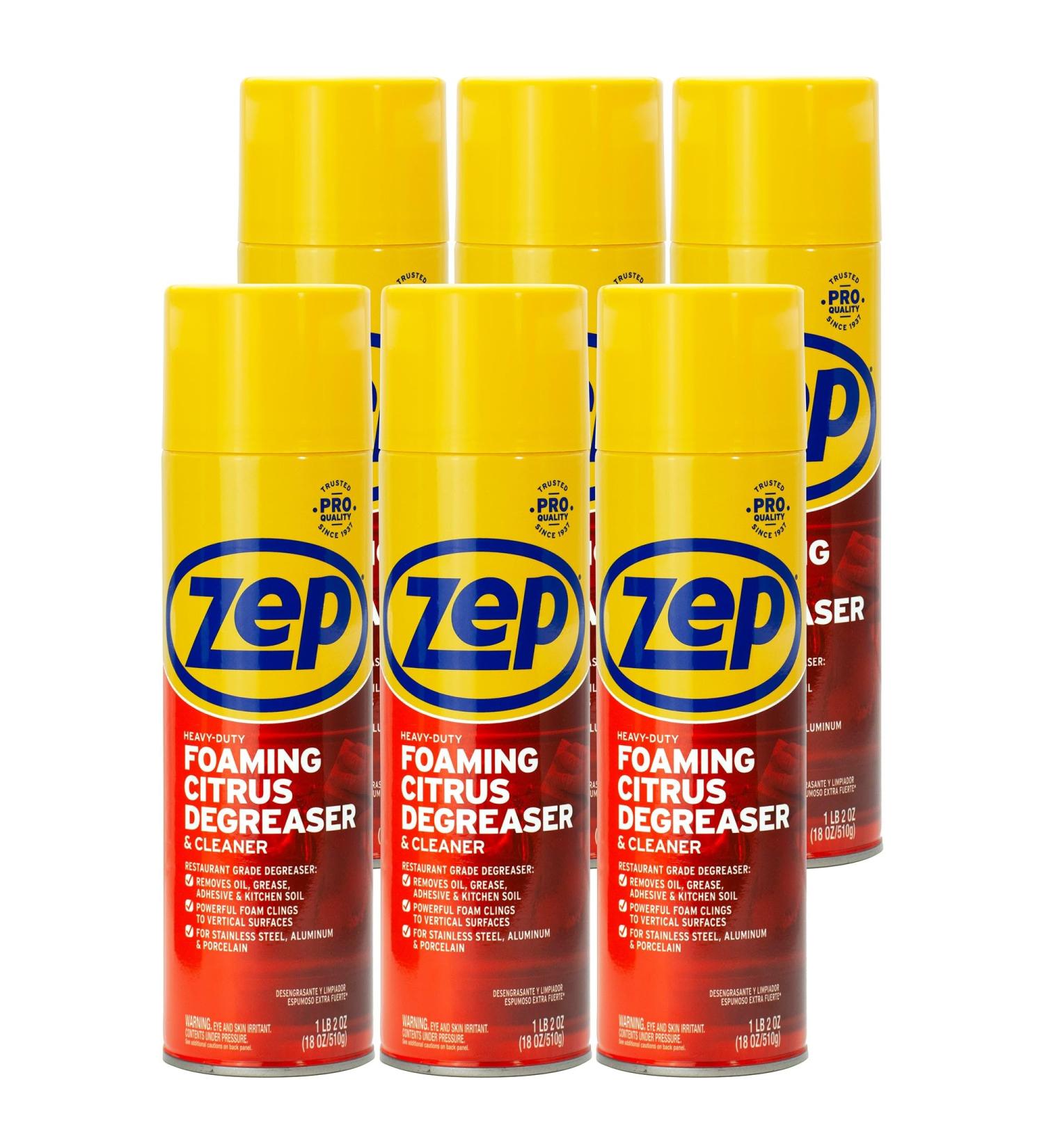 Zep Heavy-Duty Foaming Citrus Degreaser - 18 Oz. (Case of 6) | Pro-Trusted Cleaner for Tough Grease & Grime - International Shipping Available - Buy Online on GoSupps.com
