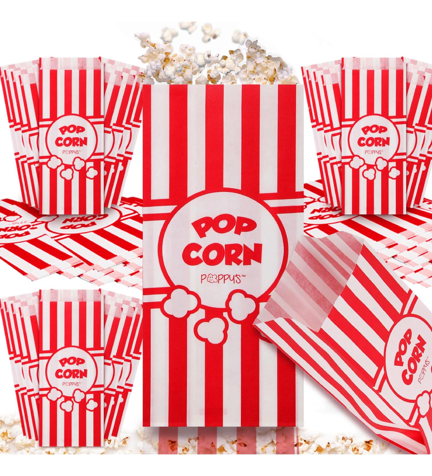 Grehge corn Bags - 40 Pcs 1oz Concession-Grade Bags Popcorn Machine Accessories for Popcorn Bars Movie Nights Concessions - Buy Online on GoSupps.com