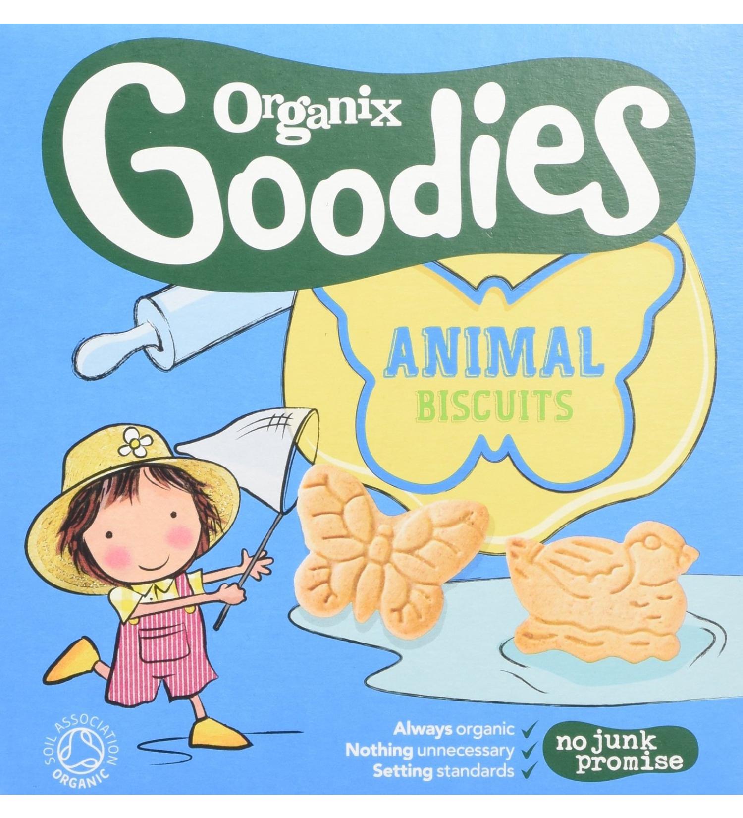 Organix Goodies Organic Animal Biscuits 12mth+ (100g) - Pack of 6