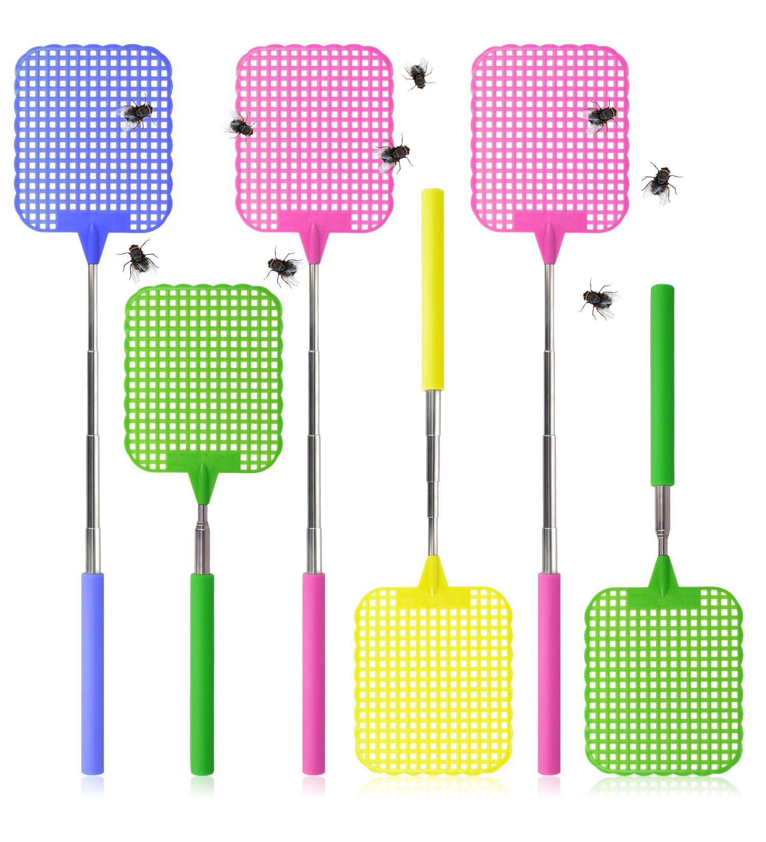 COM-FOUR 6x Telescopic Flaps - Insect Protection & Pest Control Fly Catcher - Colorful 6-Piece Set for International Shipping - Buy Online on GoSupps.com