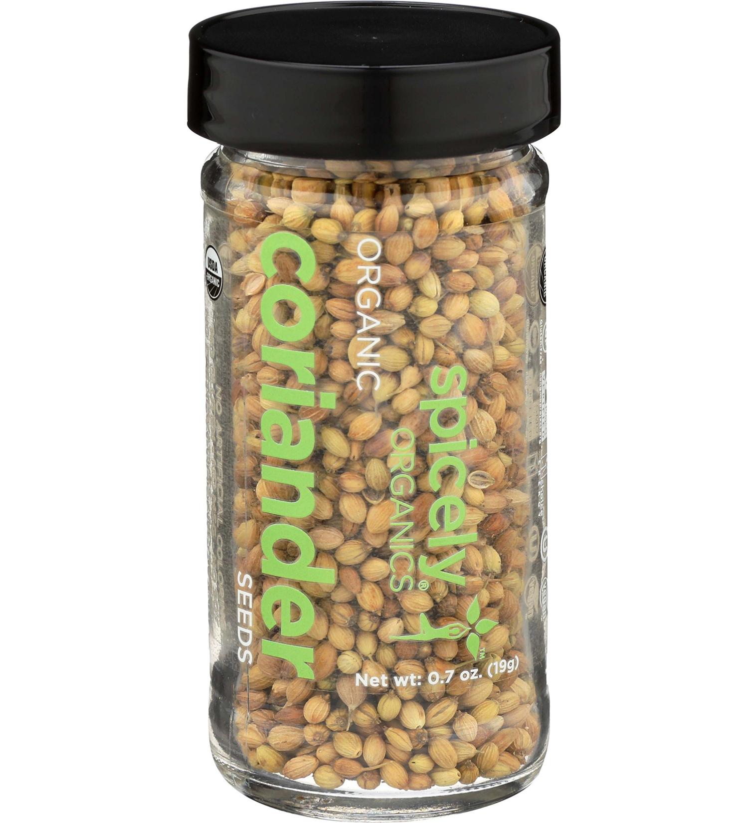 Spicely Organic Coriander Seeds 0.7 Oz | Certified Gluten Free Spice - Buy Online on GoSupps.com